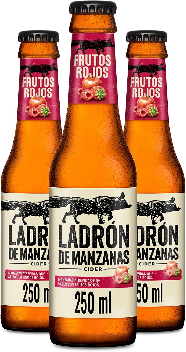 Detalle 2 de Ladrón de Manzanas Frutos Rojos Cider 24 Botellas 🍎