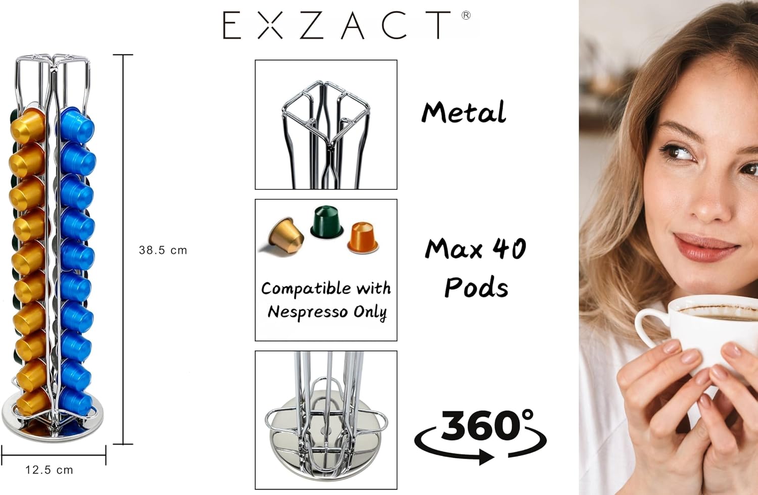 Detalle 2 de EXZACT Coffee Capsule Holder 40 capsules