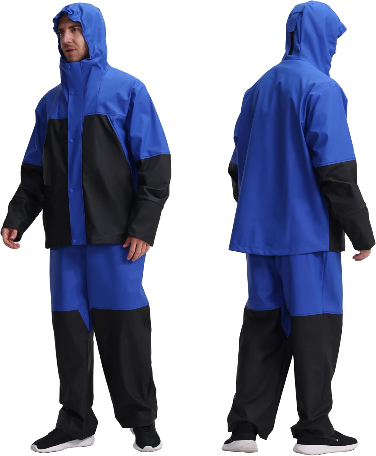 Thumbnail 2 de Men’s PRO Workwear 3-Piece Waterproof Rain Jacket & Bib Pants Set – PU waterproof foul weather suit
