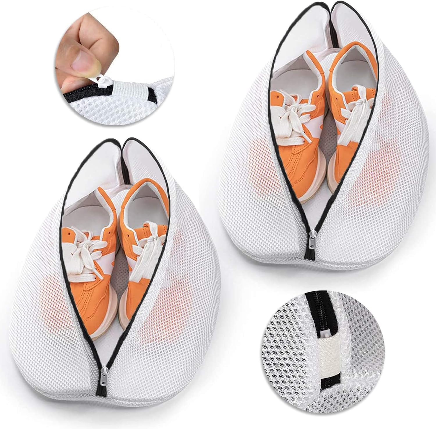 Detalle de Dmjia Wäschenetz Schuhe – 2 Stück Schuhbeutel Netz mit Reißverschluss (38 x 21 x 23 cm) aus Polyester
