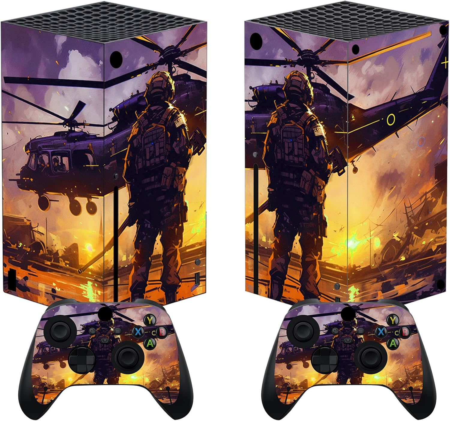 Detalle de playvital Custom Vinyl Skins for Xbox Series X – Breaking Dawn