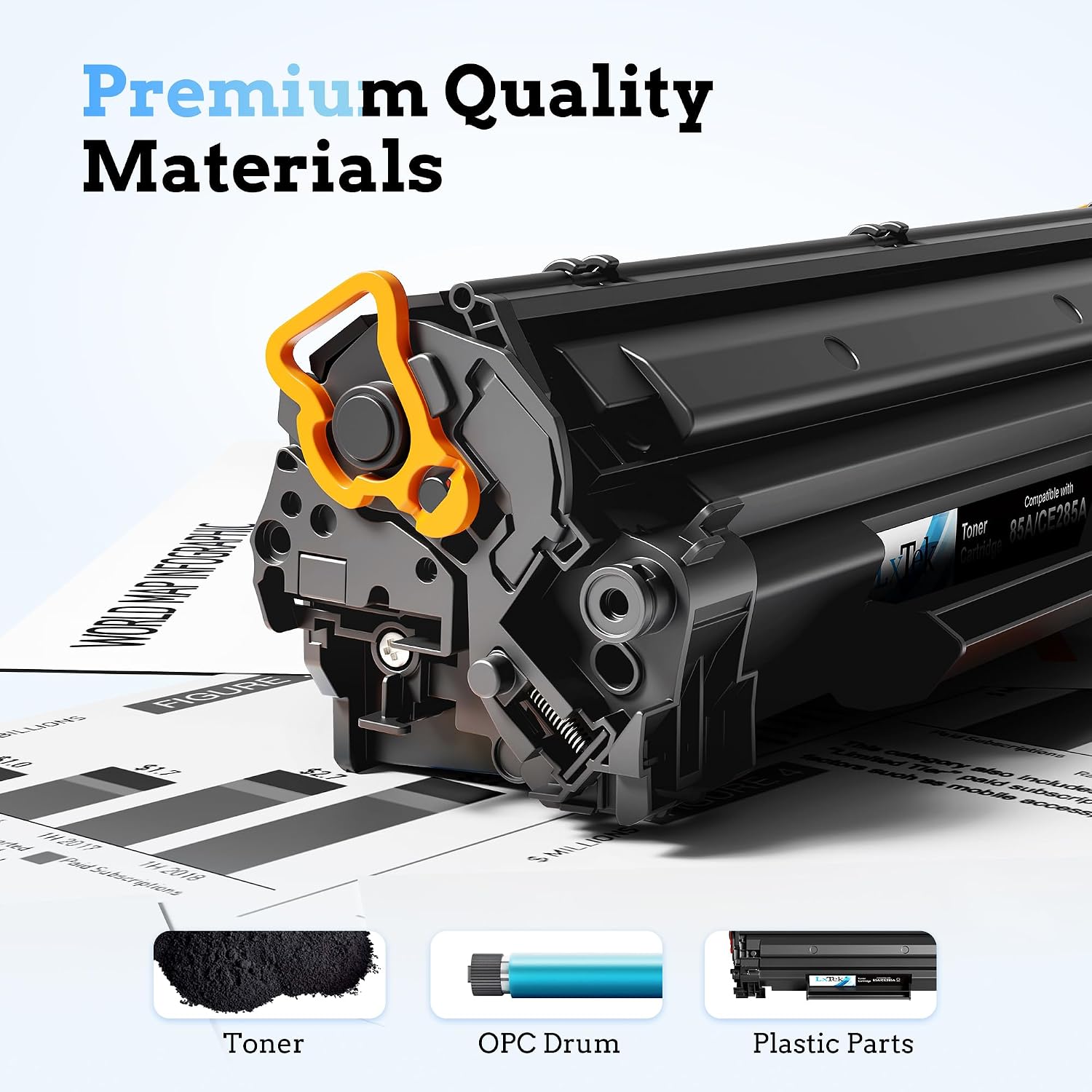 Thumbnail 3 de LxTek 85A CE285A Compatible Black Toner Cartridge, 2-Pack for HP LaserJet Pro