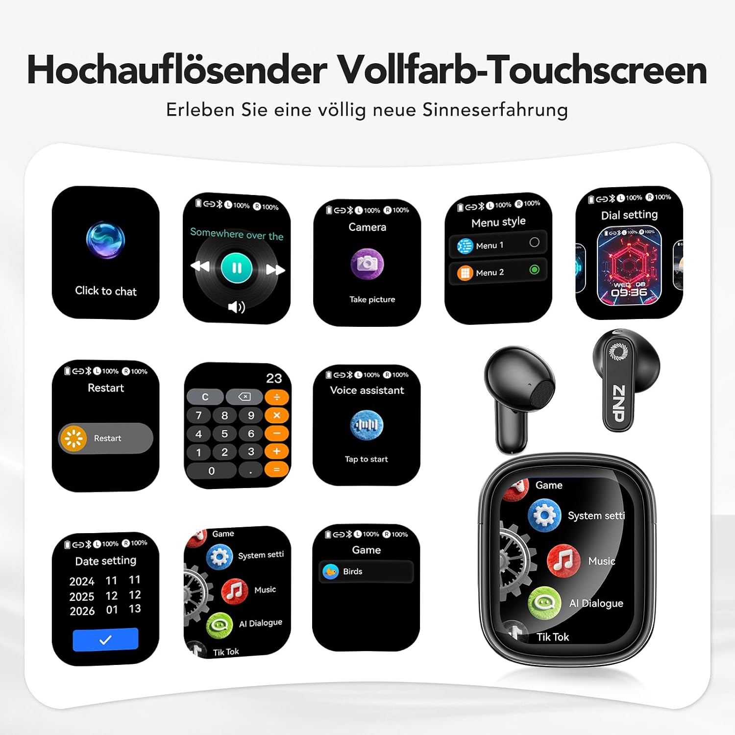 Thumbnail 6 de N02 KI Übersetzer Kopfhörer – 4-in-1 mit Echtzeitübersetzung und KI-Assistent