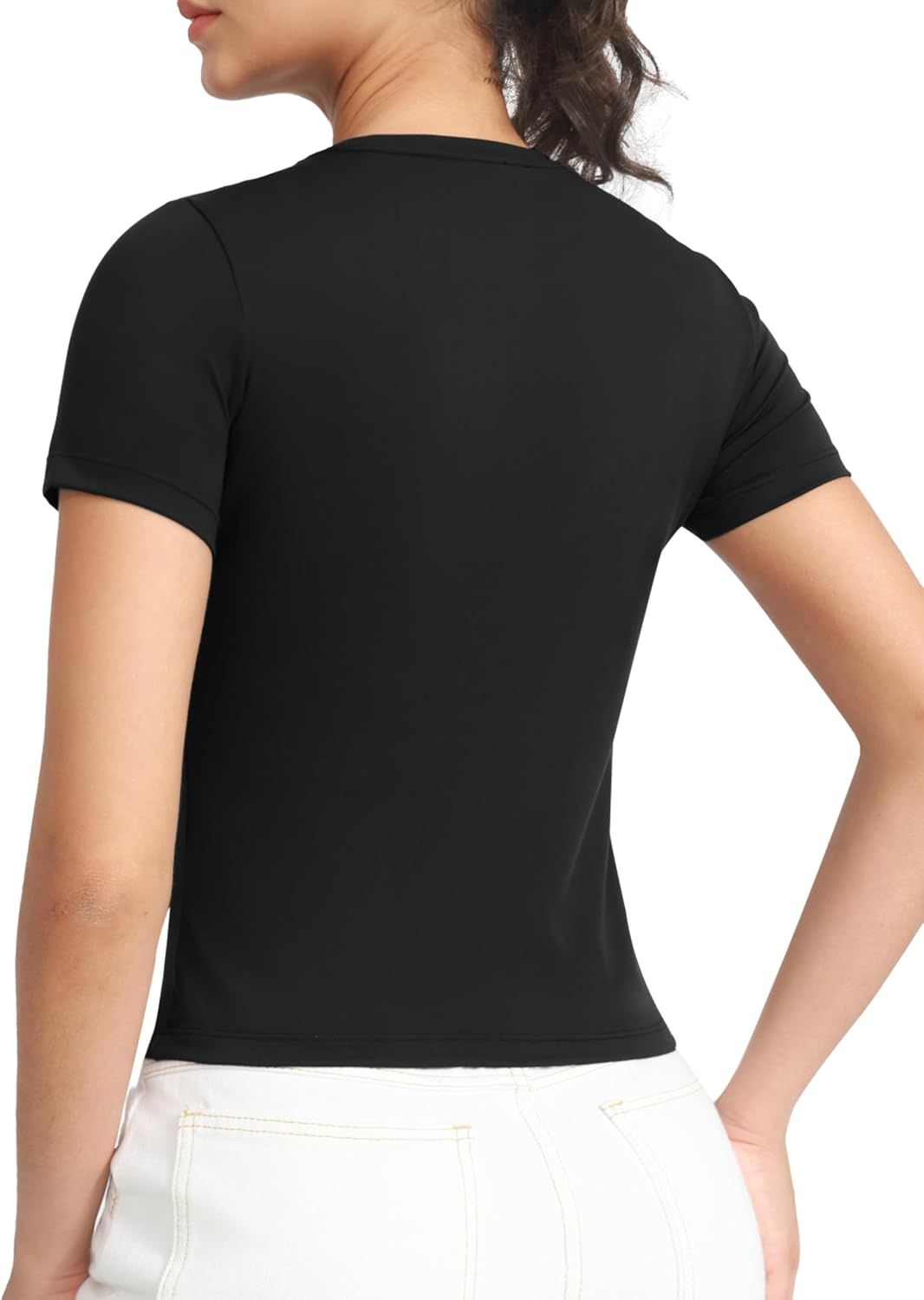 Thumbnail 3 de THE GYM PEOPLE women’s slim fit short sleeve gym tops (breathable, moisture-wicking)