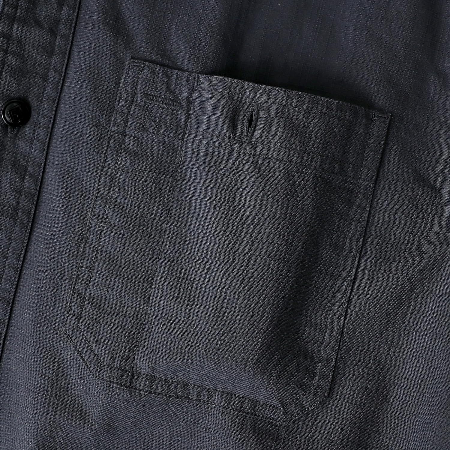 Detalle de Dubinik Camicia Uomo Chambray Lavoro Cotone Manica Lunga con Due Tasche