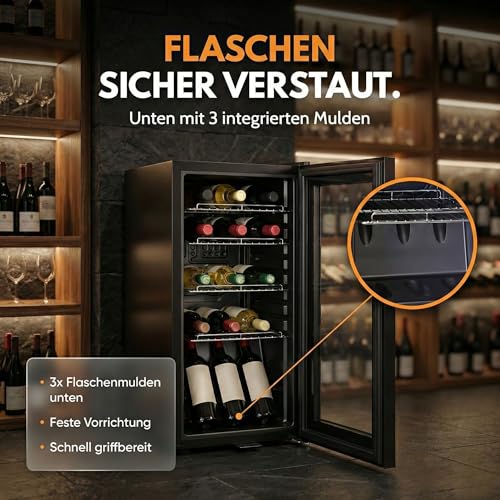Thumbnail 7 de Sommertal Getränkekühlschrank 50L mit Glastür, Touchscreen & abschließbar