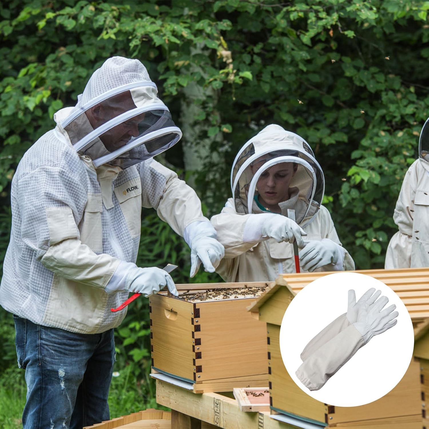 Thumbnail 6 de Helweet Beekeeping Gloves – Protective sting-proof gloves in white