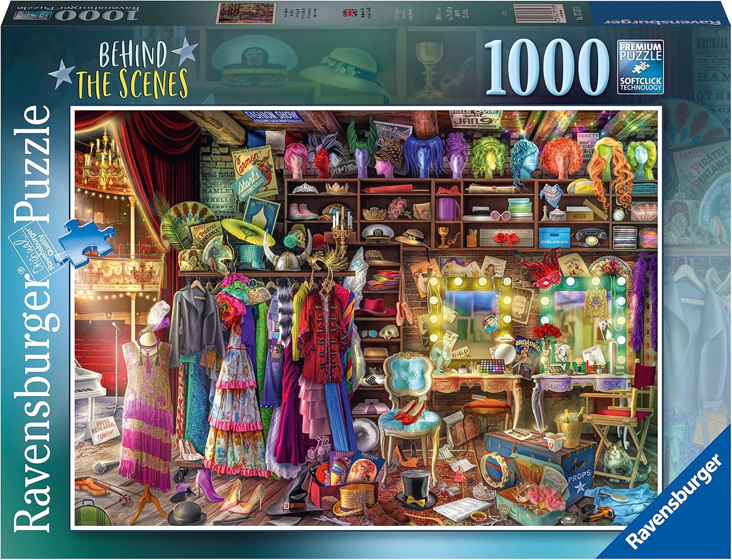 Detalle 2 de Ravensburger Aimee Stewart Behind the Scenes 1000 Piece Jigsaw Puzzle (Age 12+)