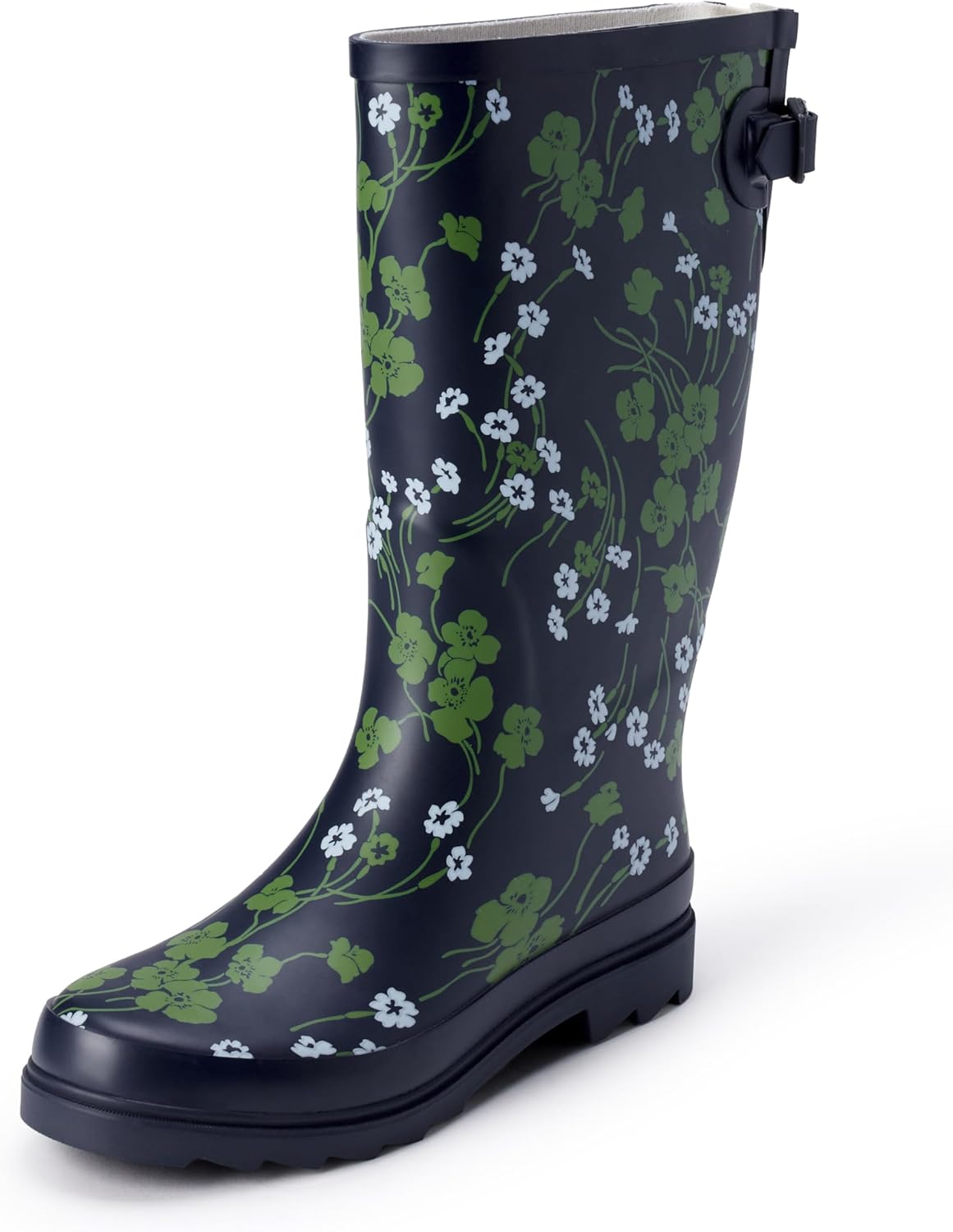 Detalle de Amazon Essentials Women's Waterproof Tall Rain Boot with Adjustable Buckle