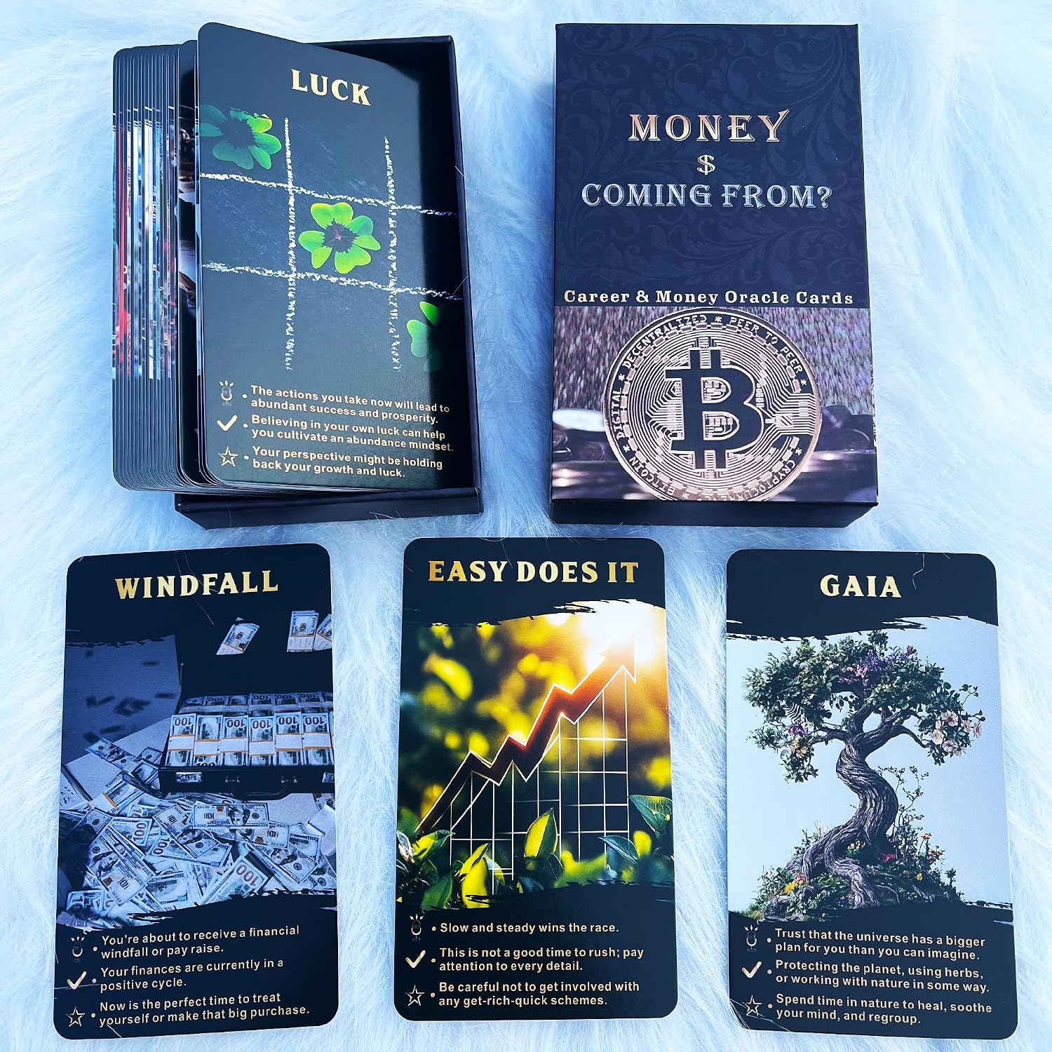 Detalle de DPEHAKMK Money and Career Oracle Deck, 54 Cards