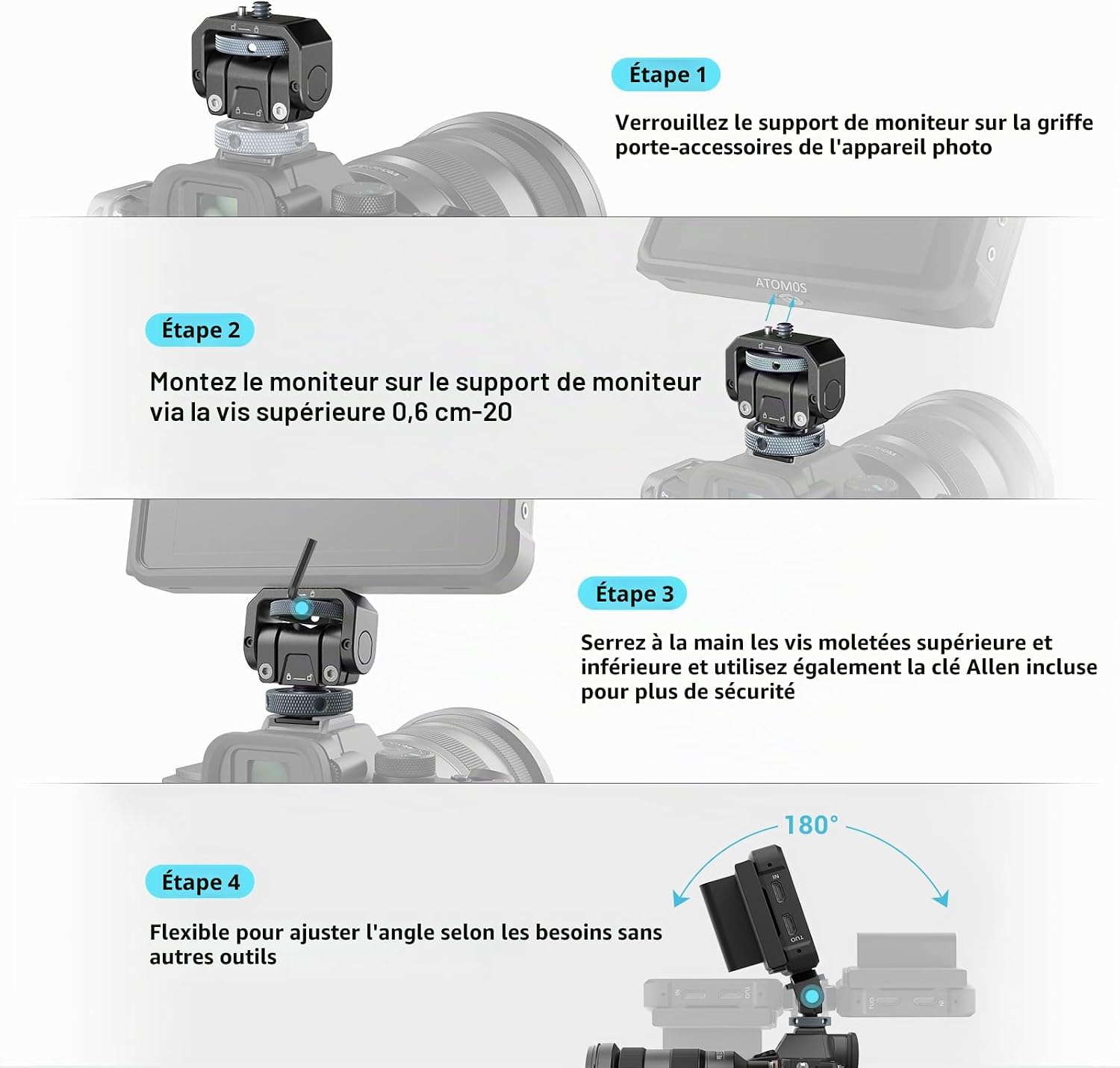 Thumbnail 5 de SMALLRIG Moniteur Mount 3809 3,2 kg