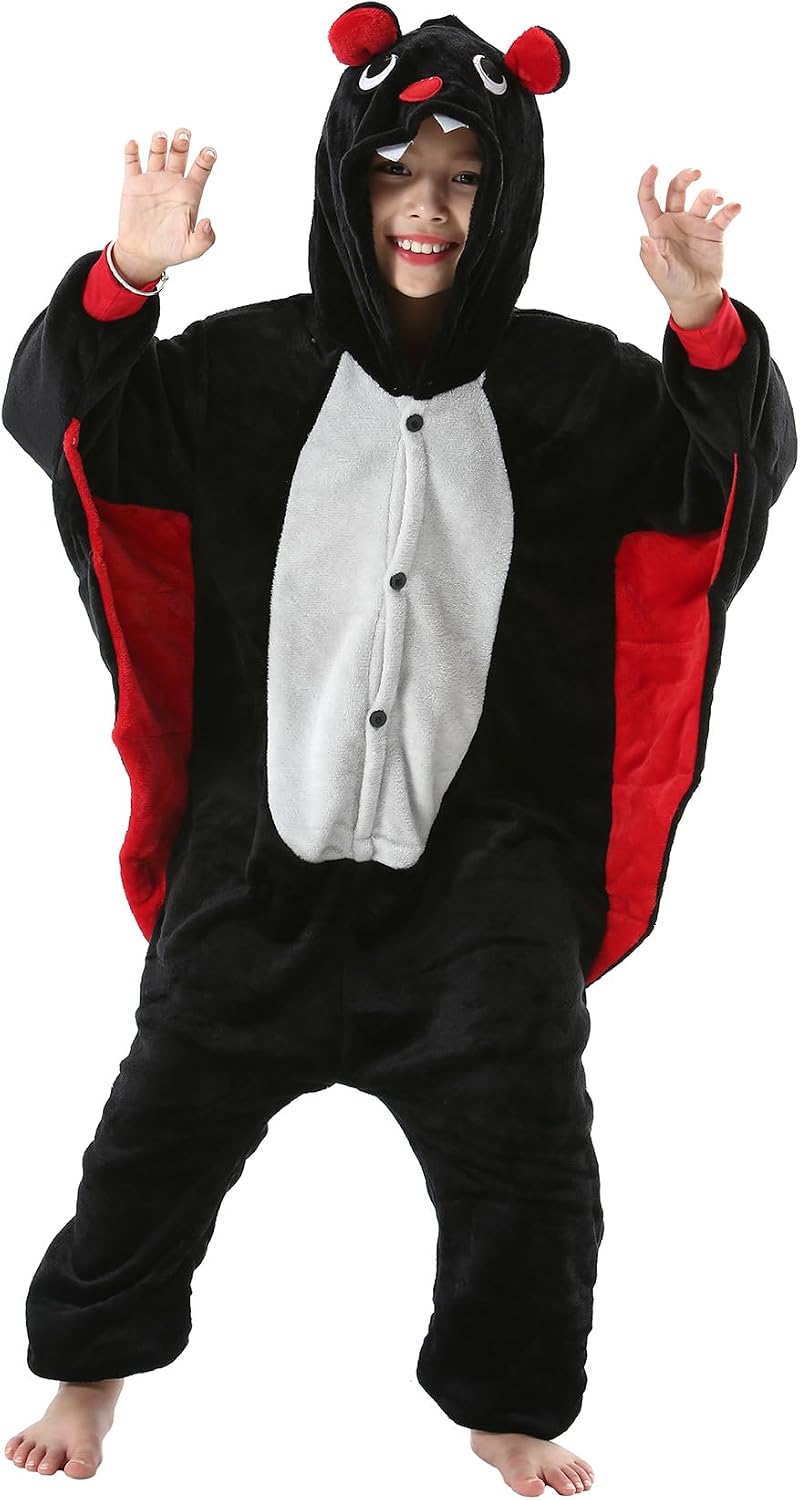 Detalle de CuteOn Kids' Animal Onesie Pajamas with Hood, Tail and Side Pockets
