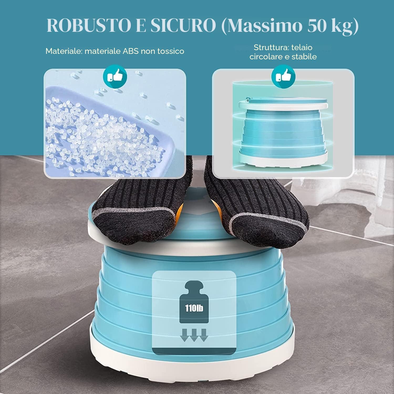 Detalle de Vasino portatile pieghevole per bambini da viaggio (WC portatile), 15 sacchetti inclusi