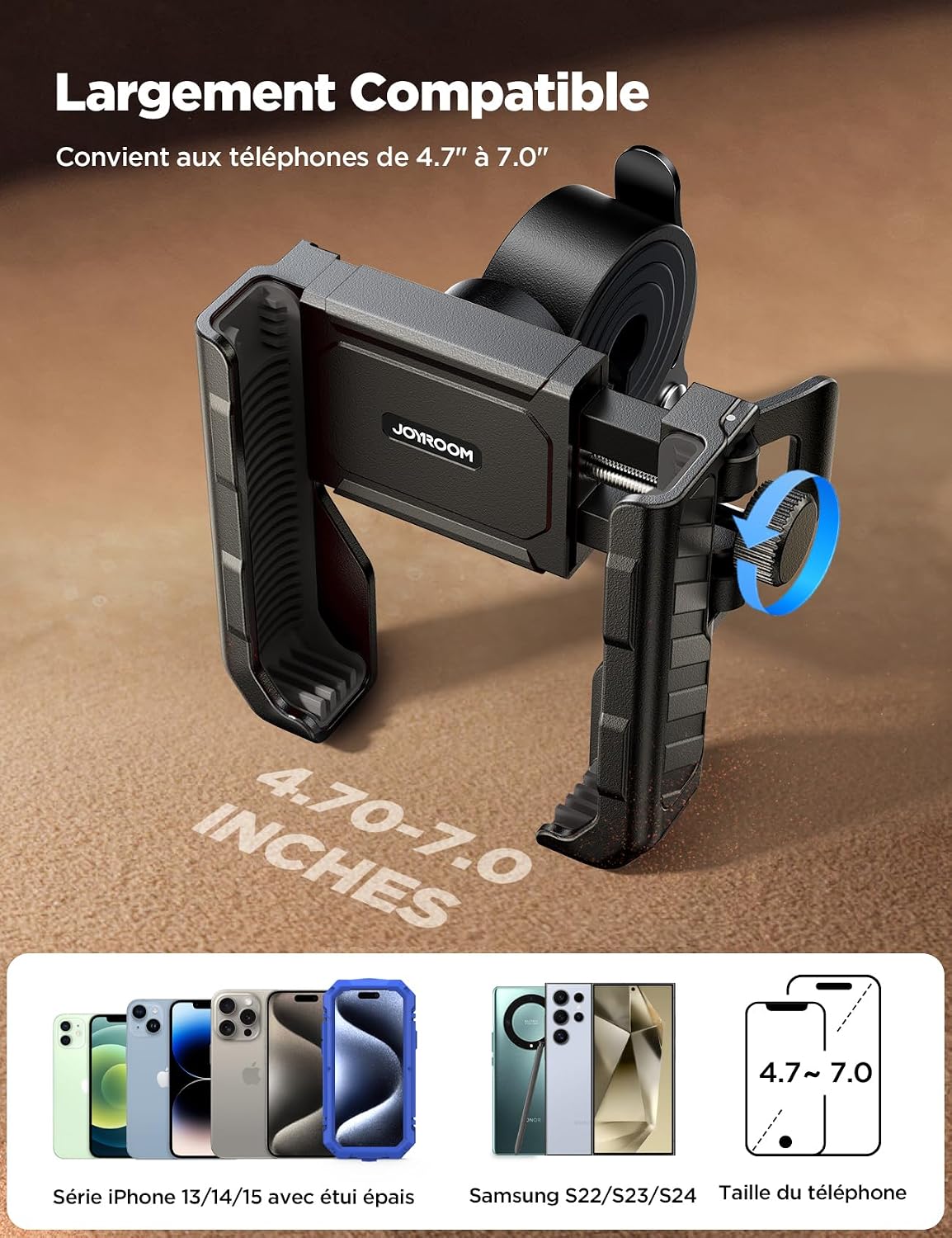Detalle 1 de JOYROOM Support guidon vélo smartphone