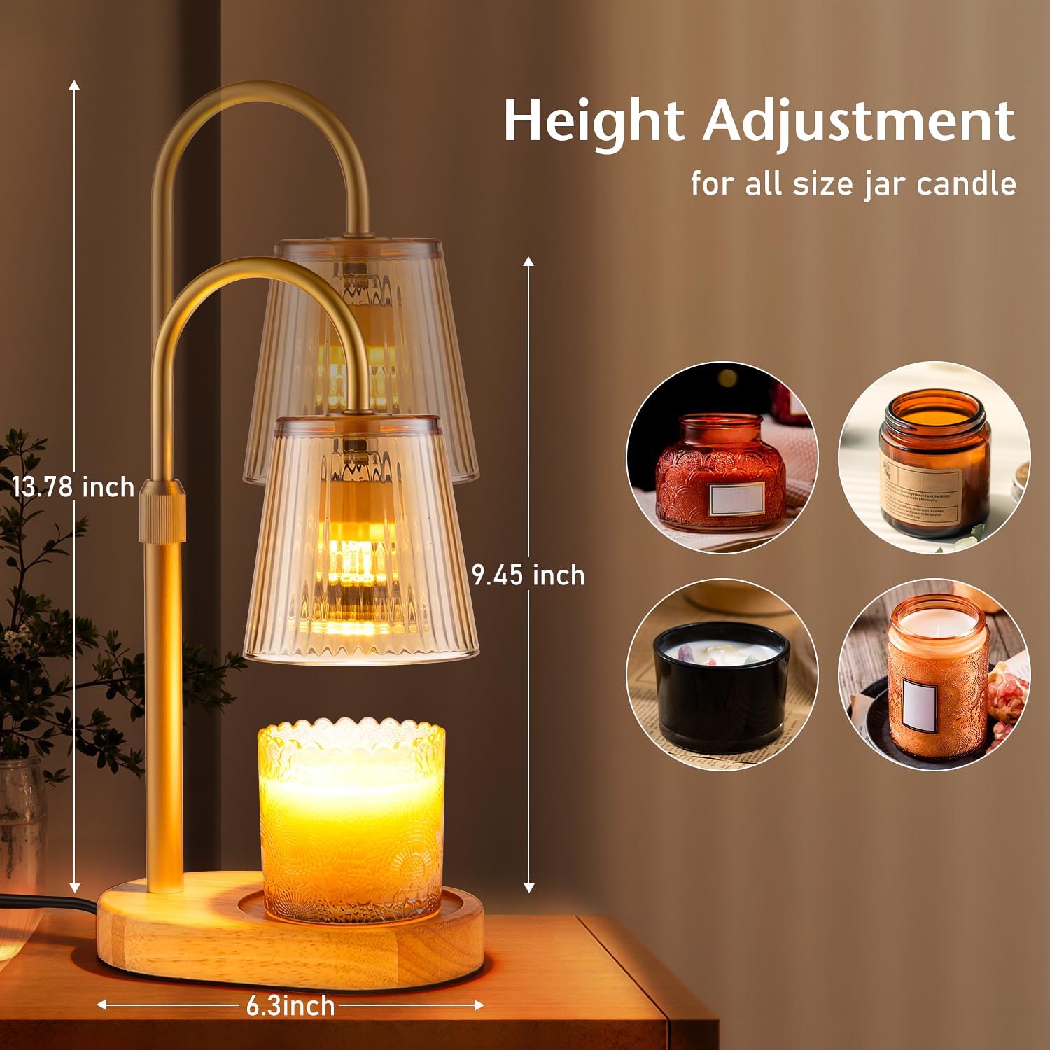 Thumbnail 3 de JEKEMORYE Candle Warmer Lamp