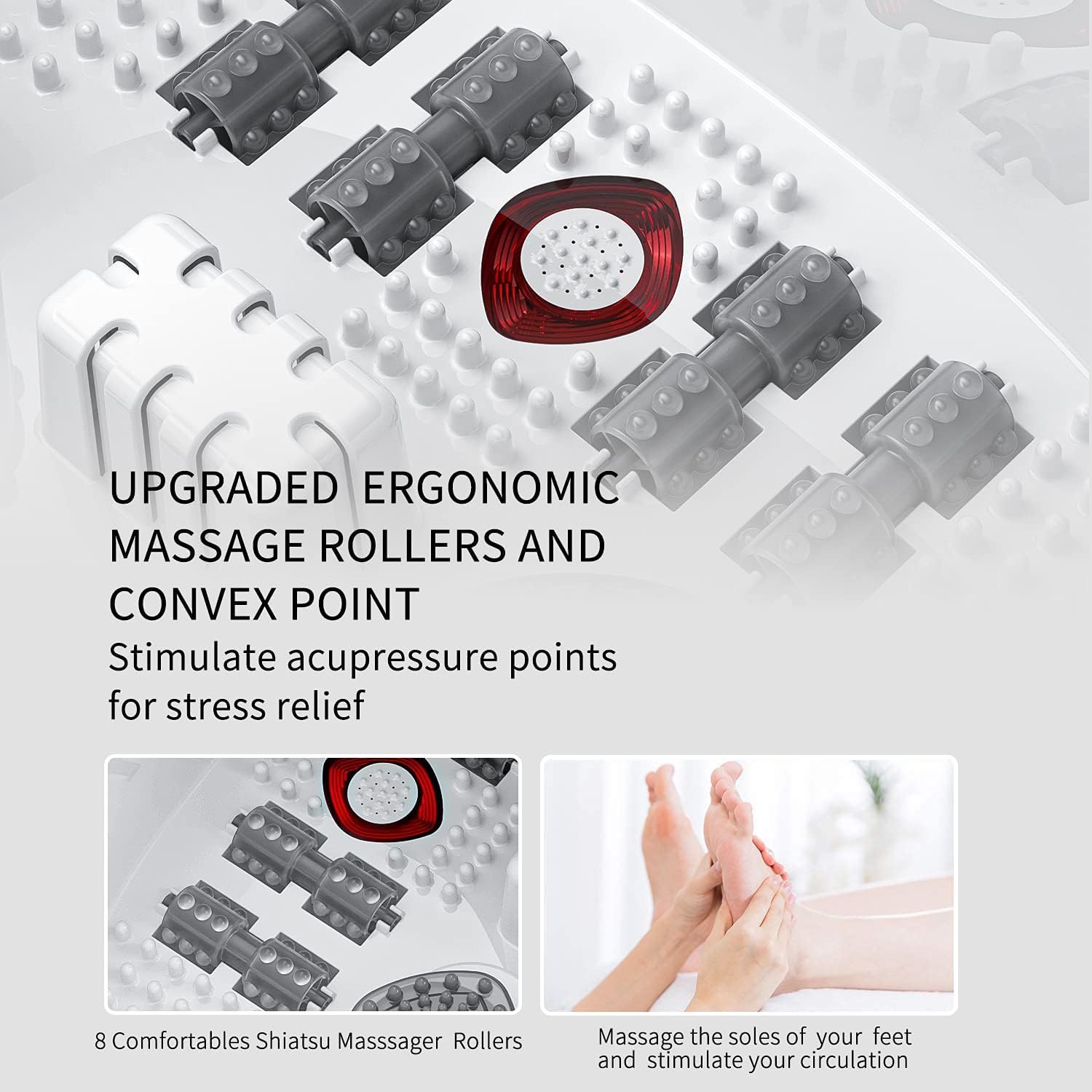 Thumbnail 4 de MODILIC Foot Soaking Tub: Heated Foot Spa with 8 Massagers, Bubbles, Red Light, and Temperature Control
