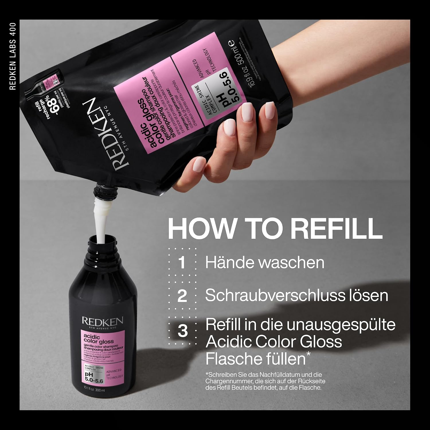 Detalle 2 de Redken Acidic Color Gloss Pflegendes Shampoo für gefärbtes Haar – Reinigung & Farbschutz