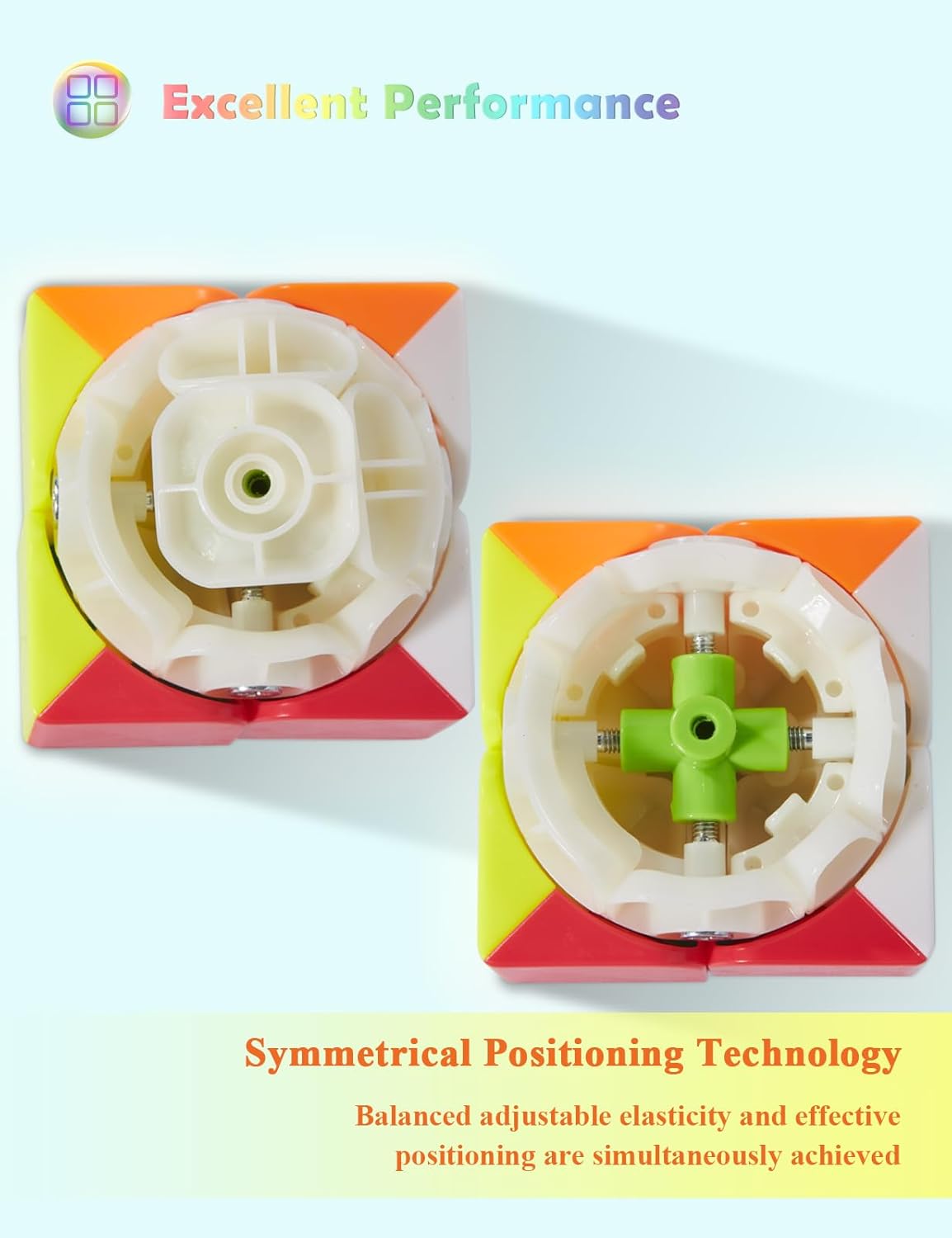 Thumbnail 2 de ROXENDA Speed Zauberwürfel 2x2x2 Stickerless – Professional Drehwürfel für schnelleres Lernen