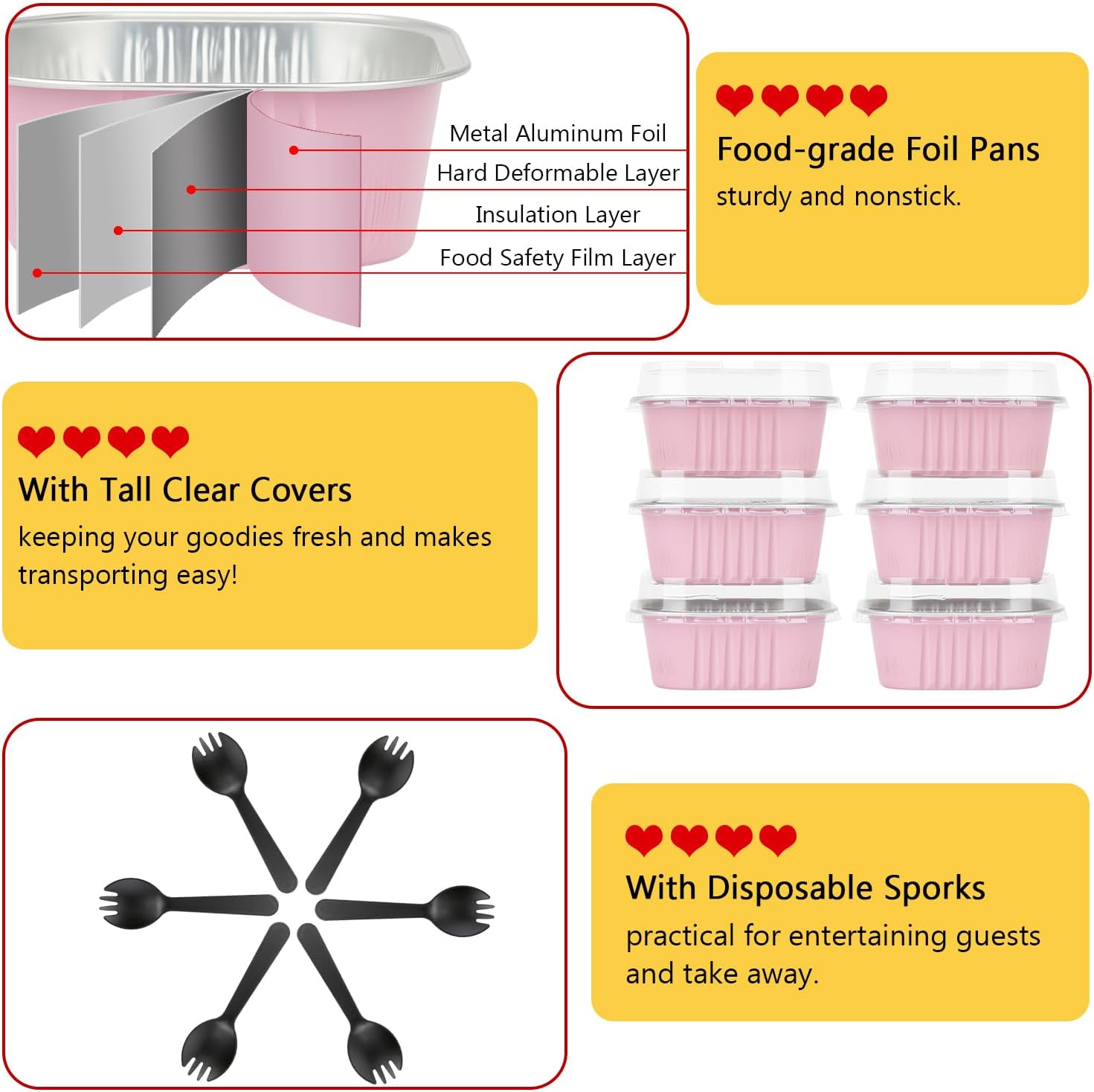 Detalle de LNYZQUS Mini Cake Pans 40-Pack 10oz