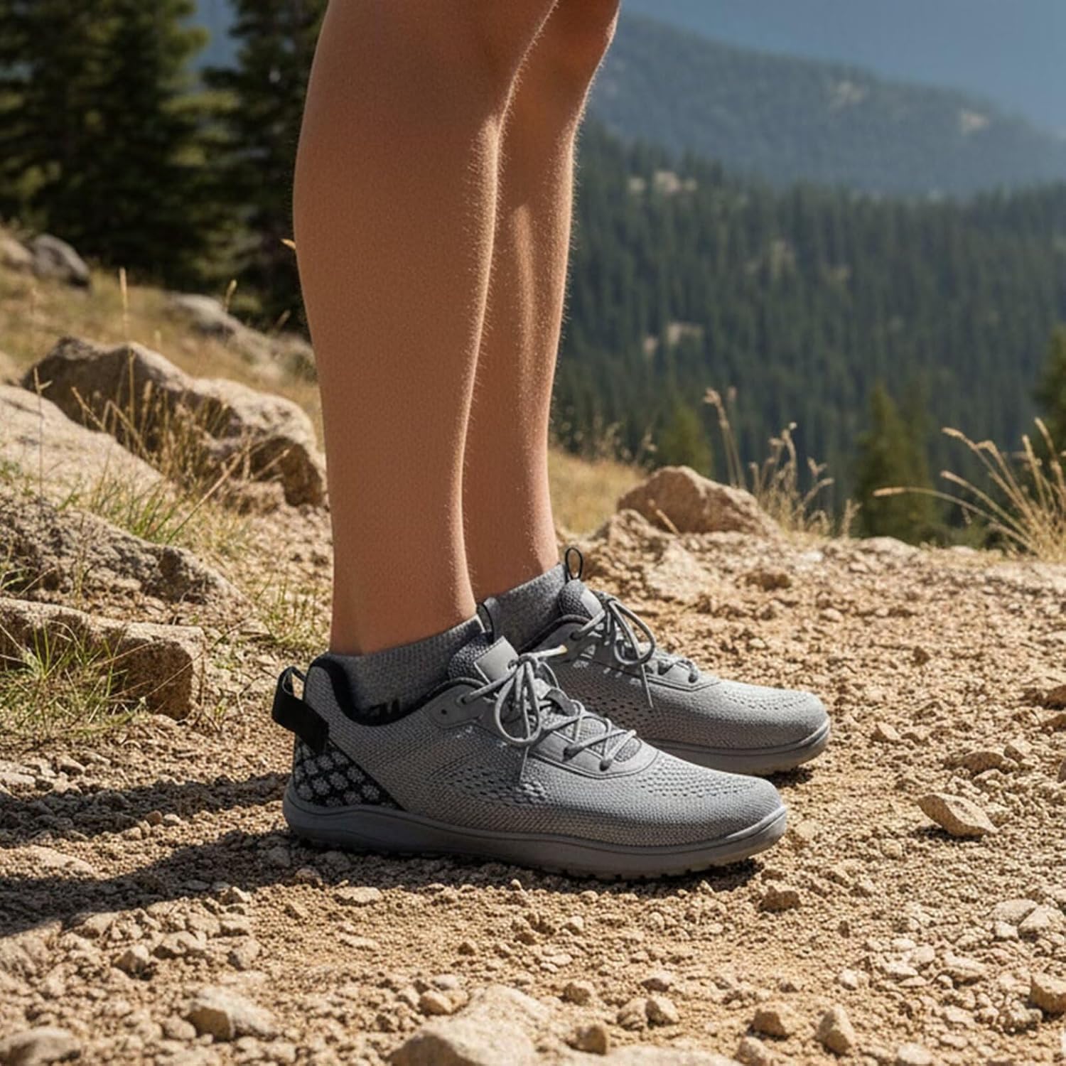 Detalle 2 de HOBIBEAR unisex wide toe minimalist barefoot trail running shoes