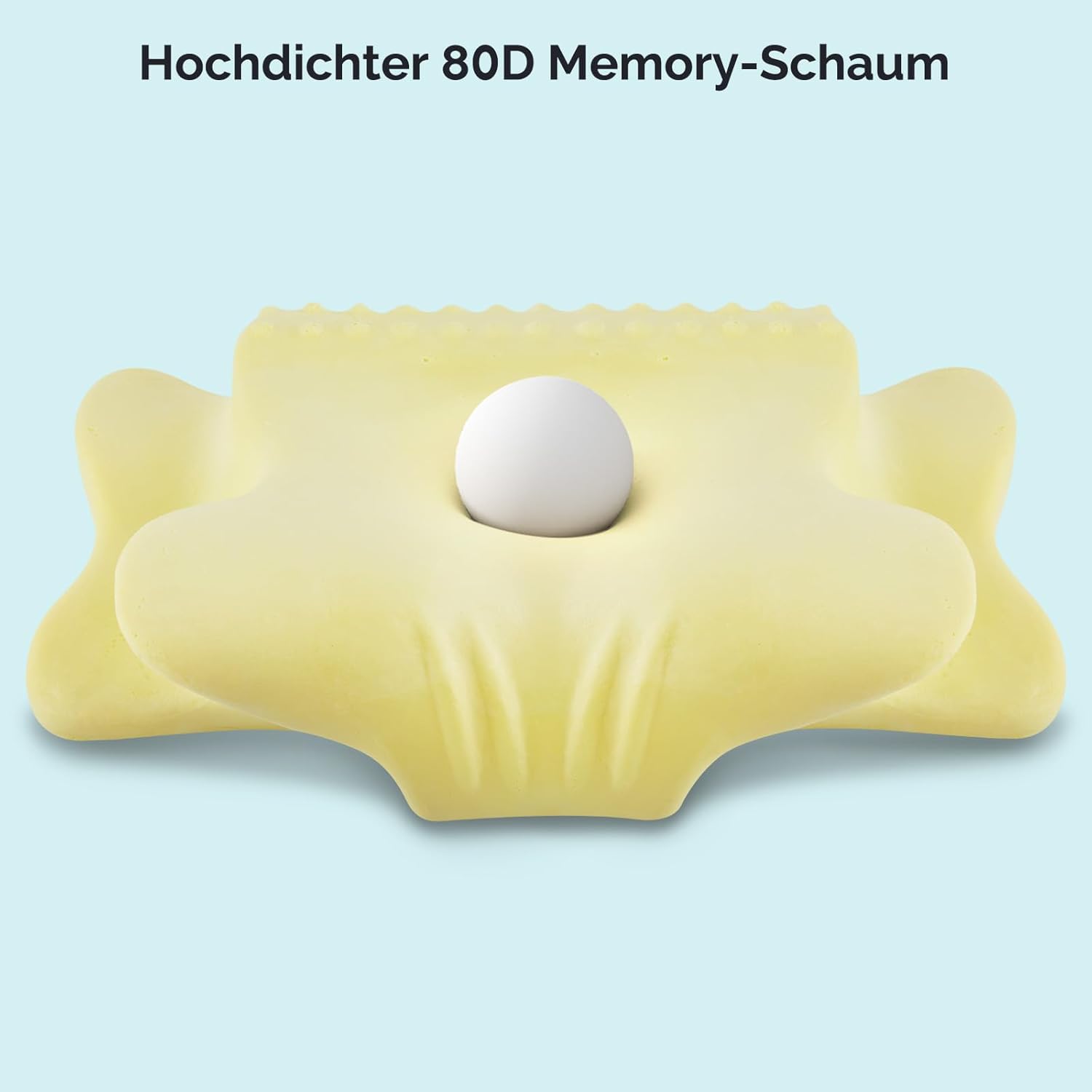 Thumbnail 4 de Nackenkissen Bücherkissen Kopfkissen aus Memory Foam mit Nackenstütze – ergonomisches Stützkissen für Seitenschläfer