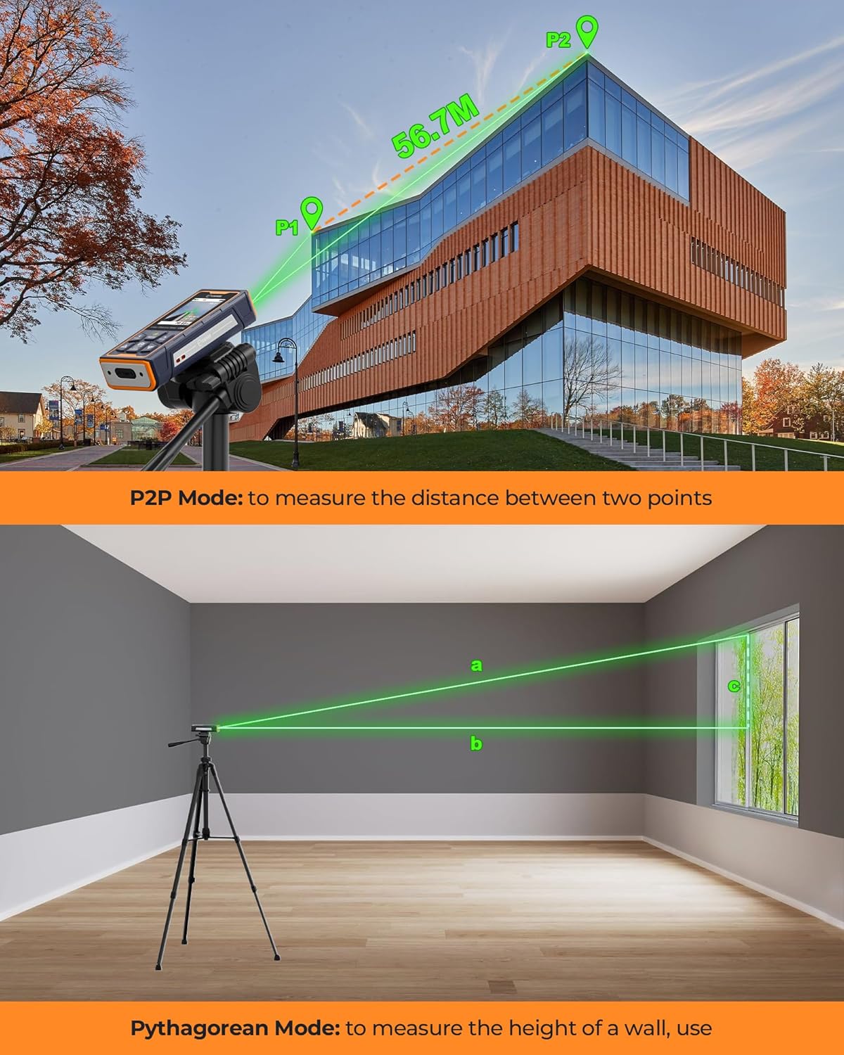 Thumbnail 3 de CIGMAN CD-120G bilateral laser distance meter (120m) with point finder camera and IP68 protection