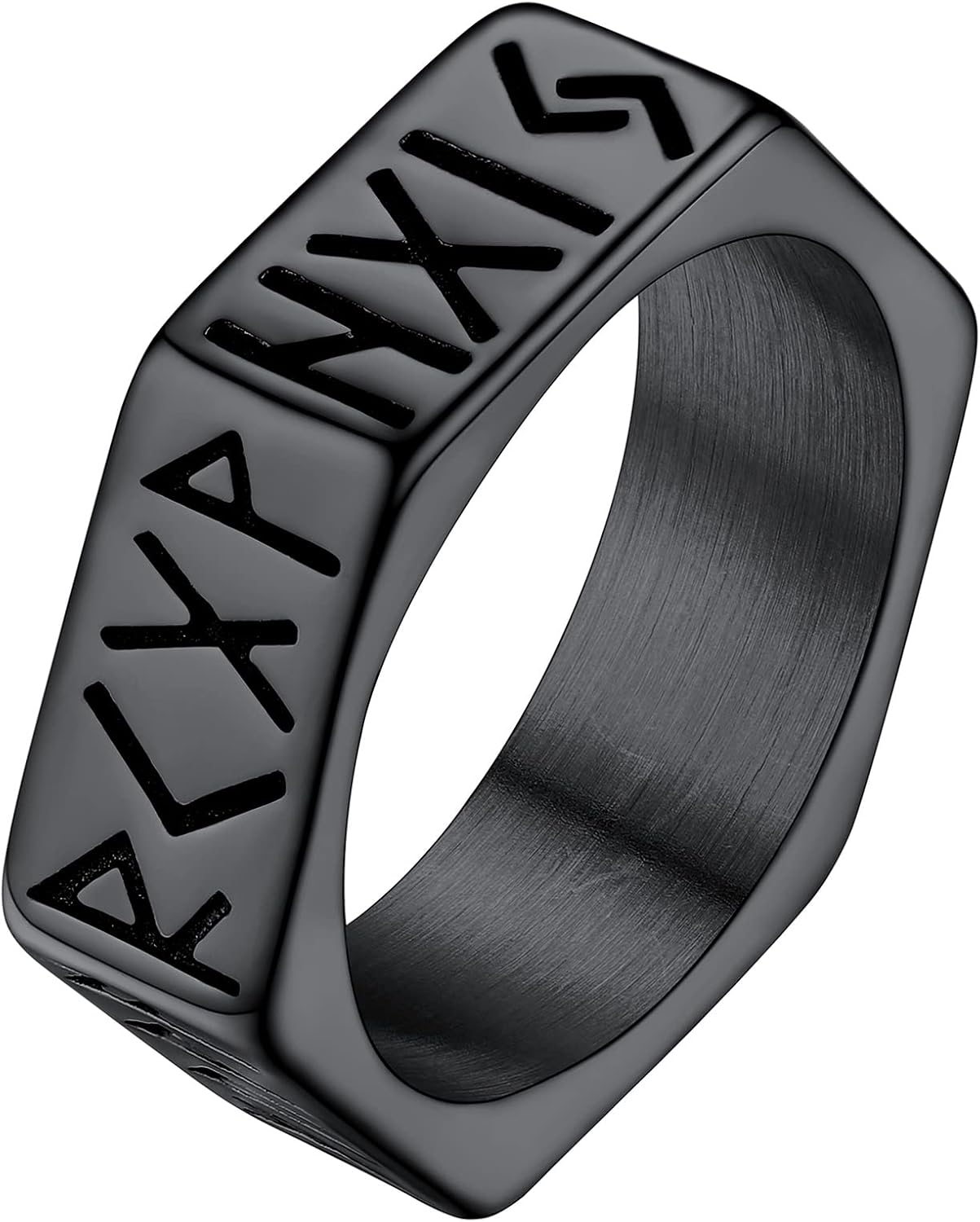 Detalle de FaithHeart Bague Homme Viking Runique Acier Inoxydable