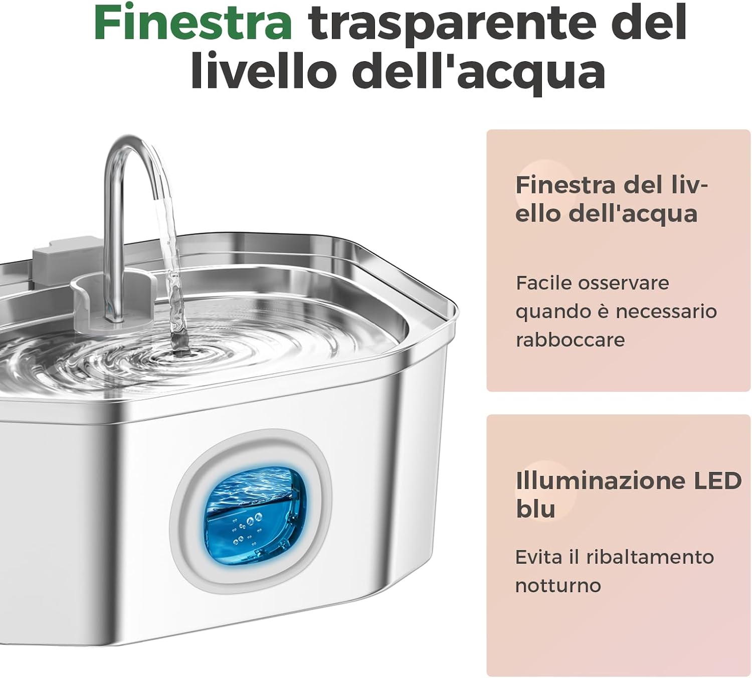 Thumbnail 5 de Apauk 3.2L fontanella per gatti in acciaio inox ⛲🐱