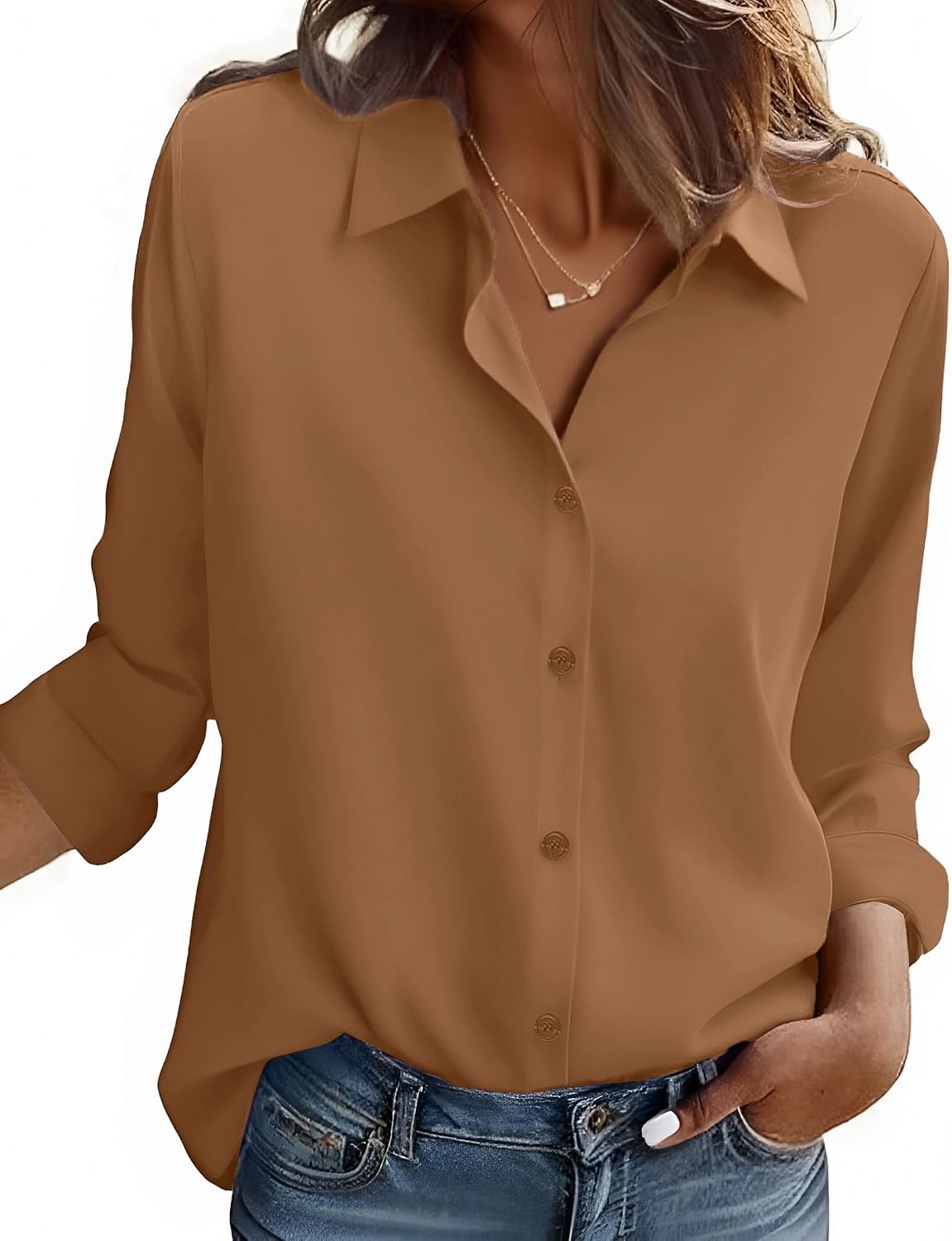 Thumbnail 6 de Zeagoo Button-Down Blouse, Long Sleeve