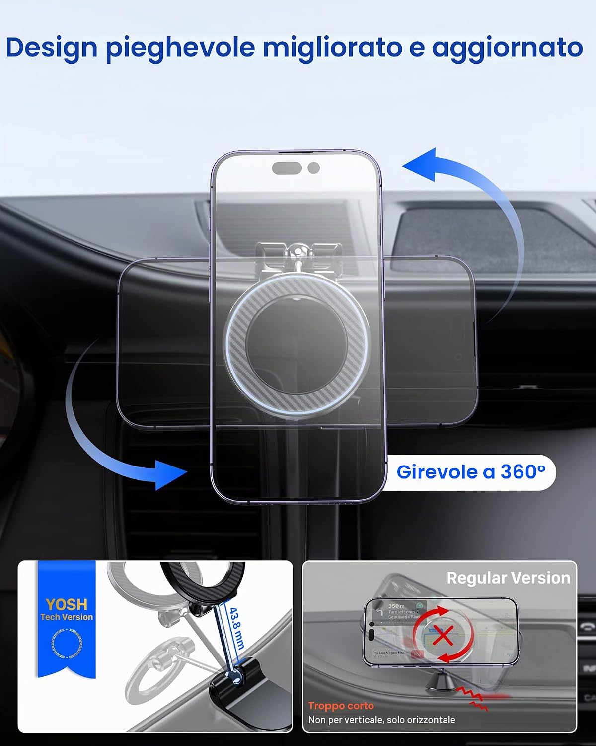 Detalle 2 de YOSH Porta Cellulare MagSafe 20 magneti