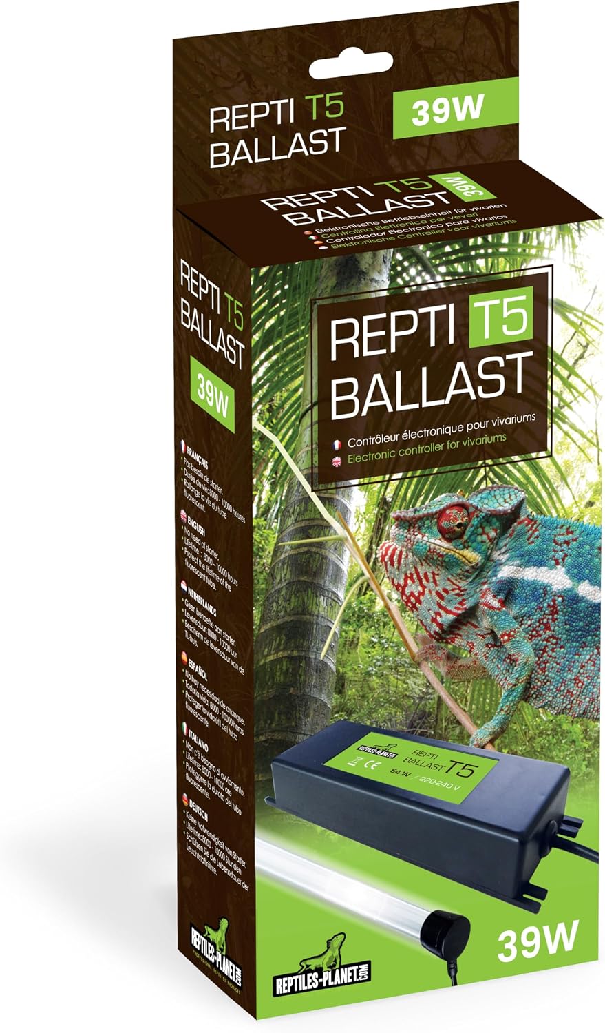 Detalle de Reptiles Planet Repti Ballast T5 – balast do świetlówek 39 W z wodoodpornymi nasadkami