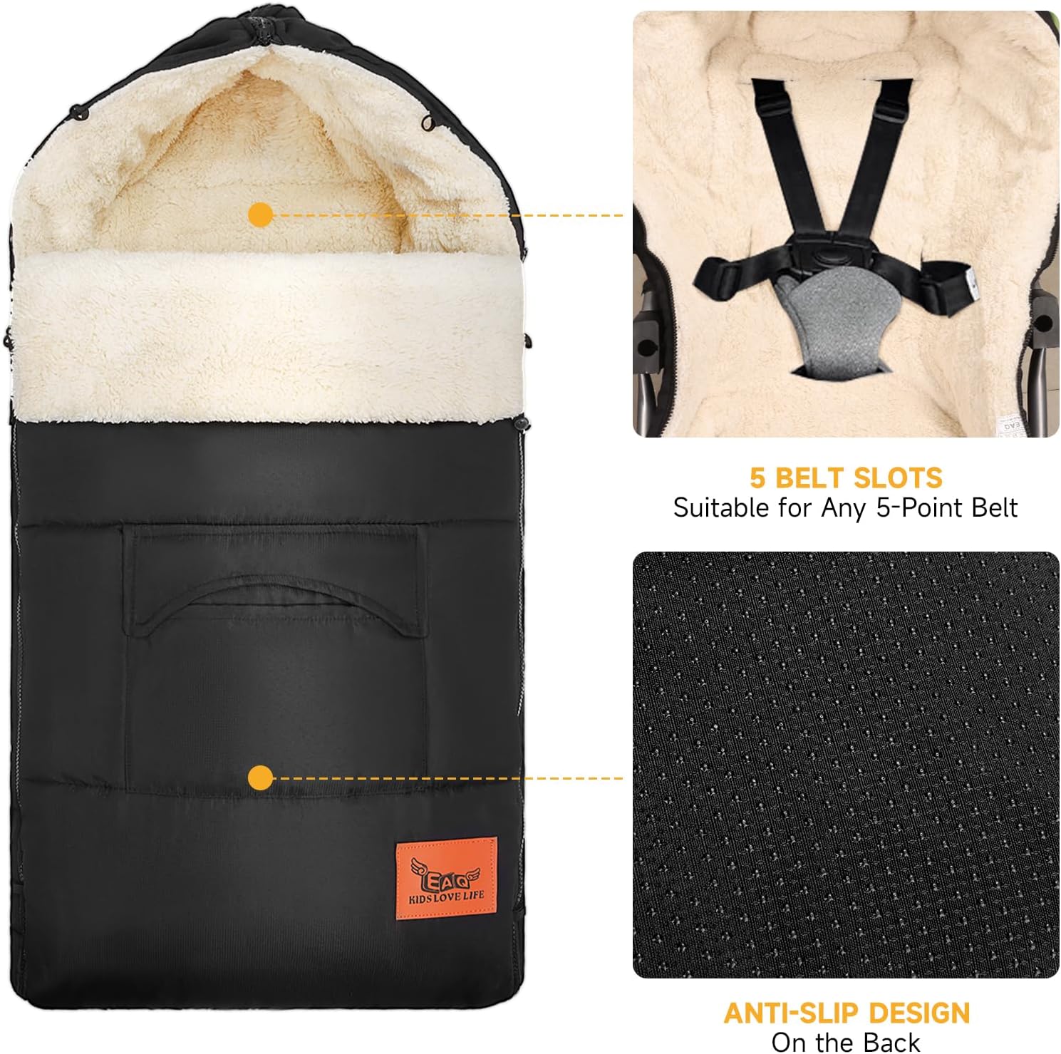 Thumbnail 3 de EAQ Cosytoes Footmuff 90×50 cm