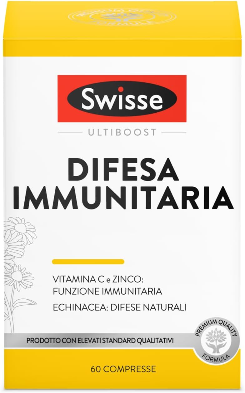 Thumbnail 1 de SWISSE Difesa Immunitaria - Integratore Multinutriente con Vitamina C, Magnesio, Zinco ed Echinacea – 60 Compresse