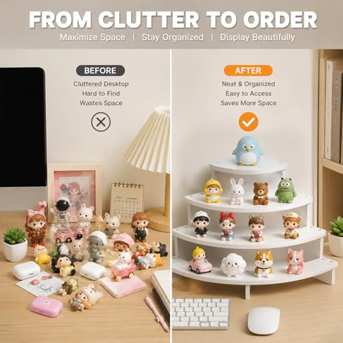 Detalle de ZHITENG 4-Stufiges Acryl-Display-Ständer 23×23×18 cm – Parfüm Organizer