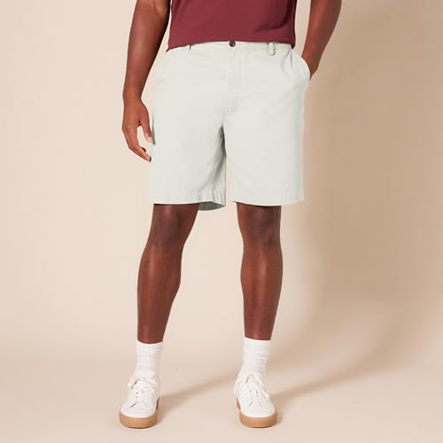 Detalle de Amazon Essentials Pantalones Cortos Chinos Bermudas Shorts Verano 9" (23 cm) para Hombre, Gris, 29W