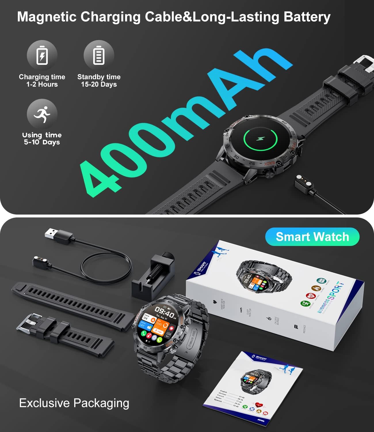 Thumbnail 6 de Military Smart Watch Tactical fitness watch