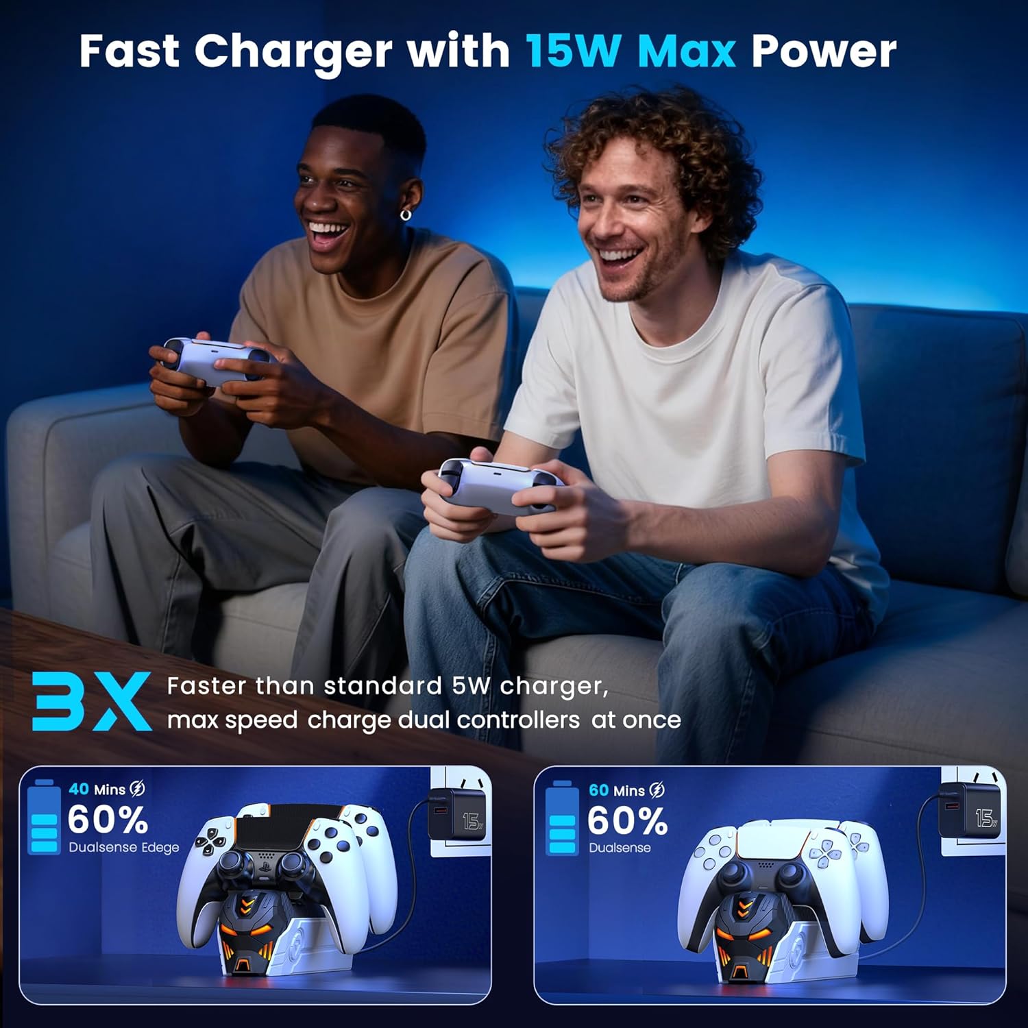 Thumbnail 1 de PS5 Controller Charger 2-3H Fast Charging