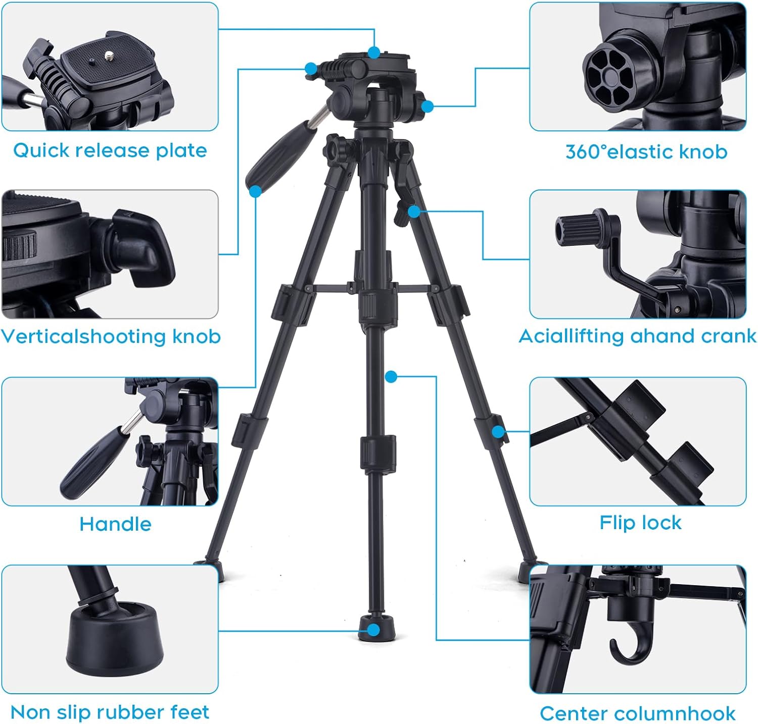 Detalle 2 de LINKCOOL mini desktop tripod 62cm
