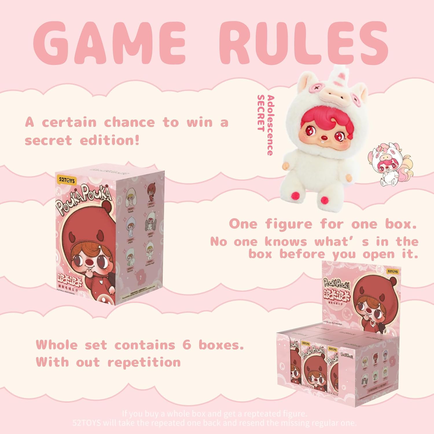 Thumbnail 5 de POUKAPOUKA Mood Bubbles Vinyl Plush Blind Box – 6.3in Collectible Figures