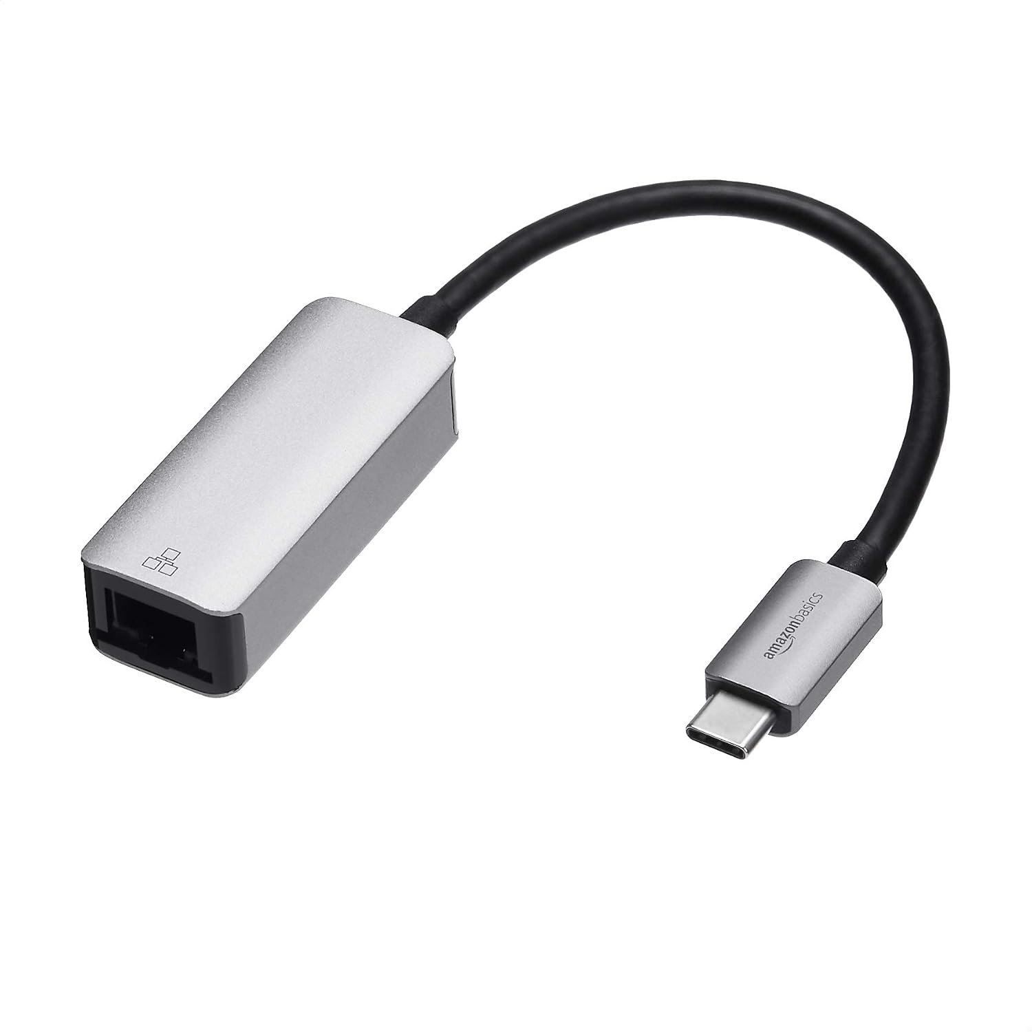 Detalle de Amazon Basics USB-C RJ45 Gigabit Adapter 2.07in 🔌