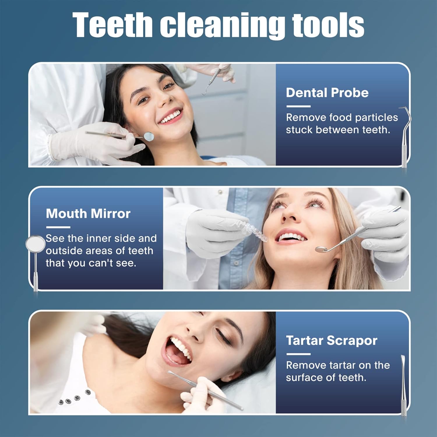 Thumbnail 6 de Plaque Remover for Teeth - Tartar Remover for Teeth, Dental Calculus Remover Teeth Cleaning Kit