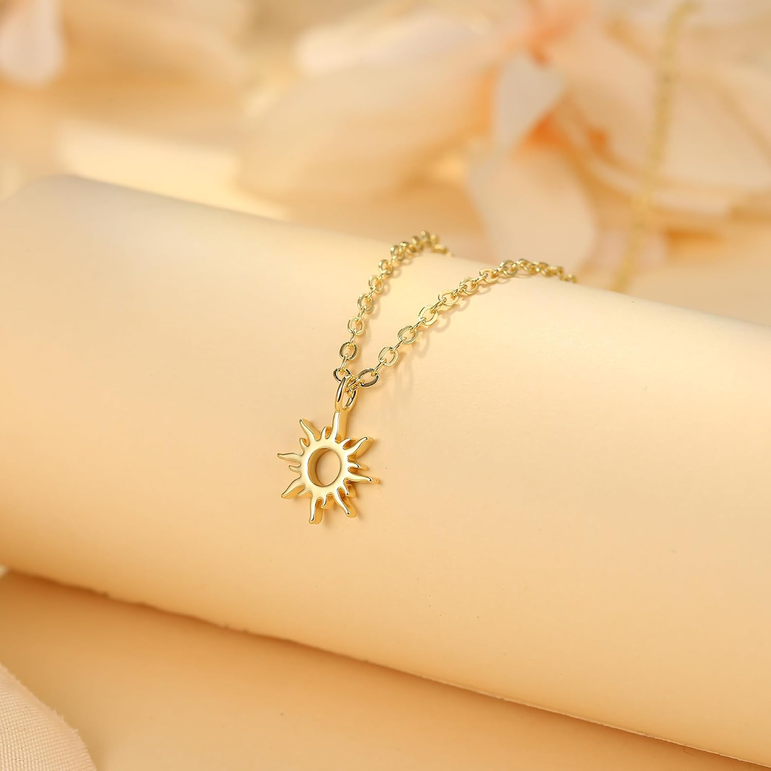 Thumbnail 6 de TINGN Collana a forma di cuore in oro bianco 14K per donna e ragazza