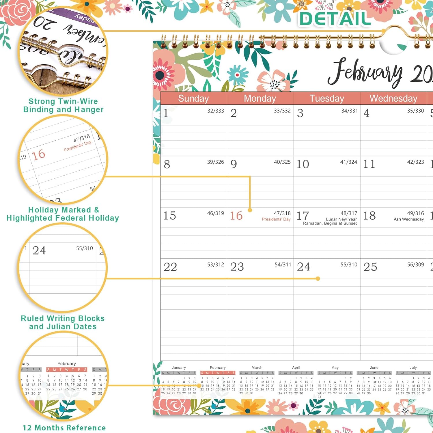 Thumbnail 2 de 2026 Wall Calendar, 14.8 x 11.4 in ⏳