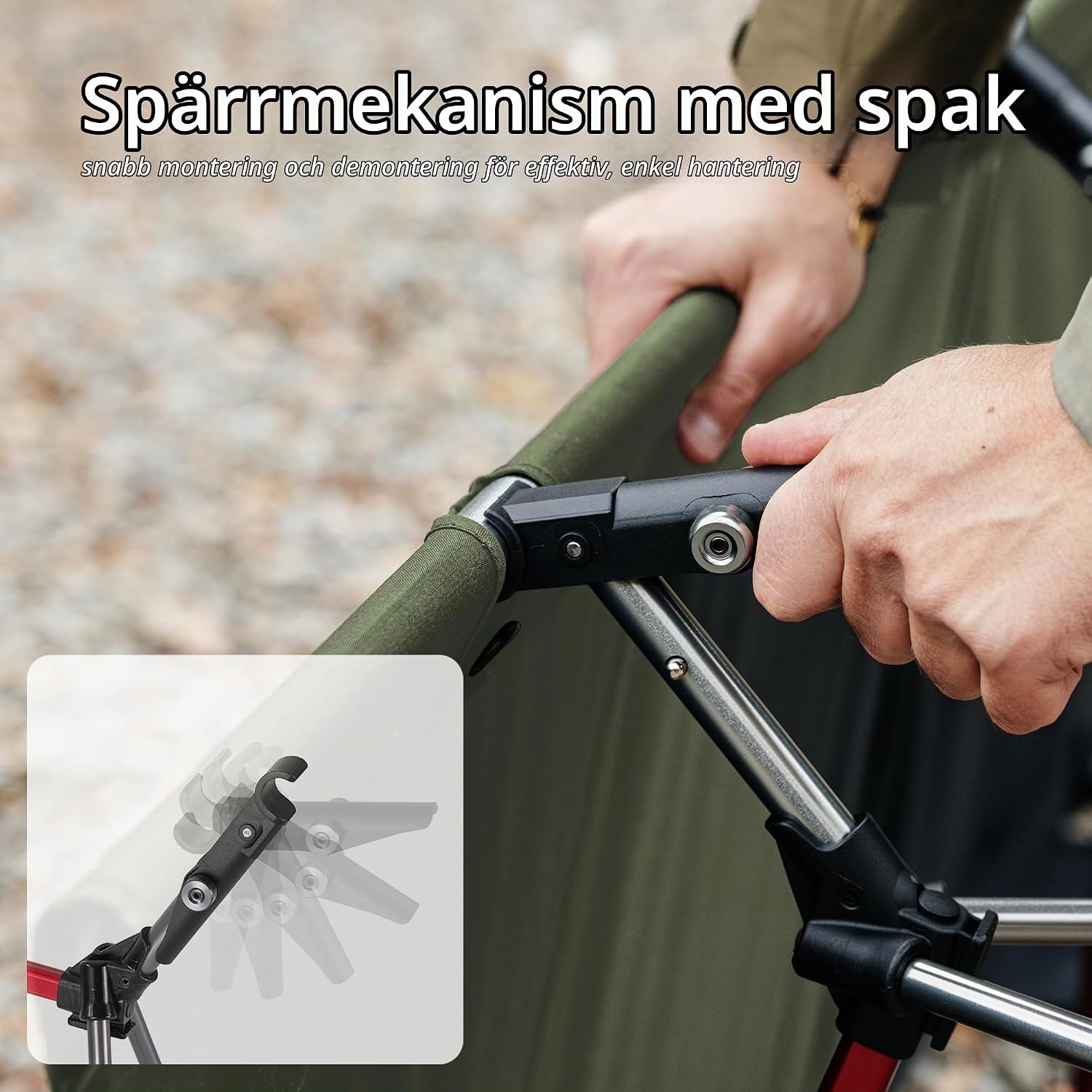 Thumbnail 6 de Naturehike NH19JJ006 hopfällbar campingsäng 190 × 70 cm, grön