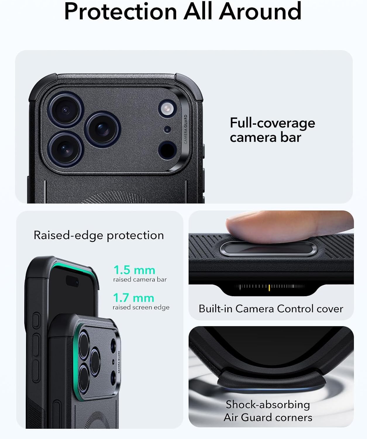 Detalle de ESR iPhone 17 Pro Max Case 7X military protection