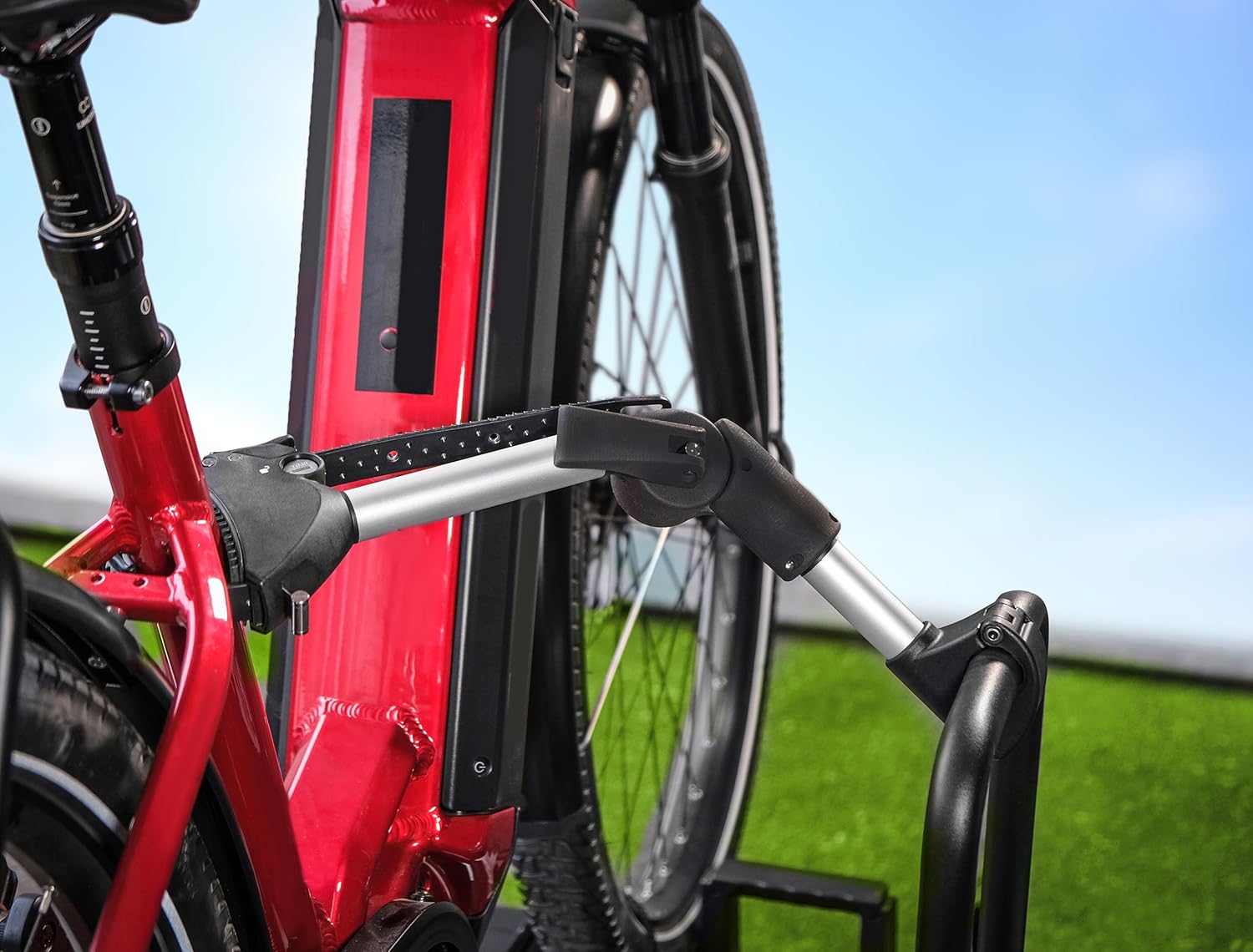 Thumbnail 1 de EUFAB 11248 Verstellbarer Strap-Rahmenhalter 40 cm – Schwarz/Silber