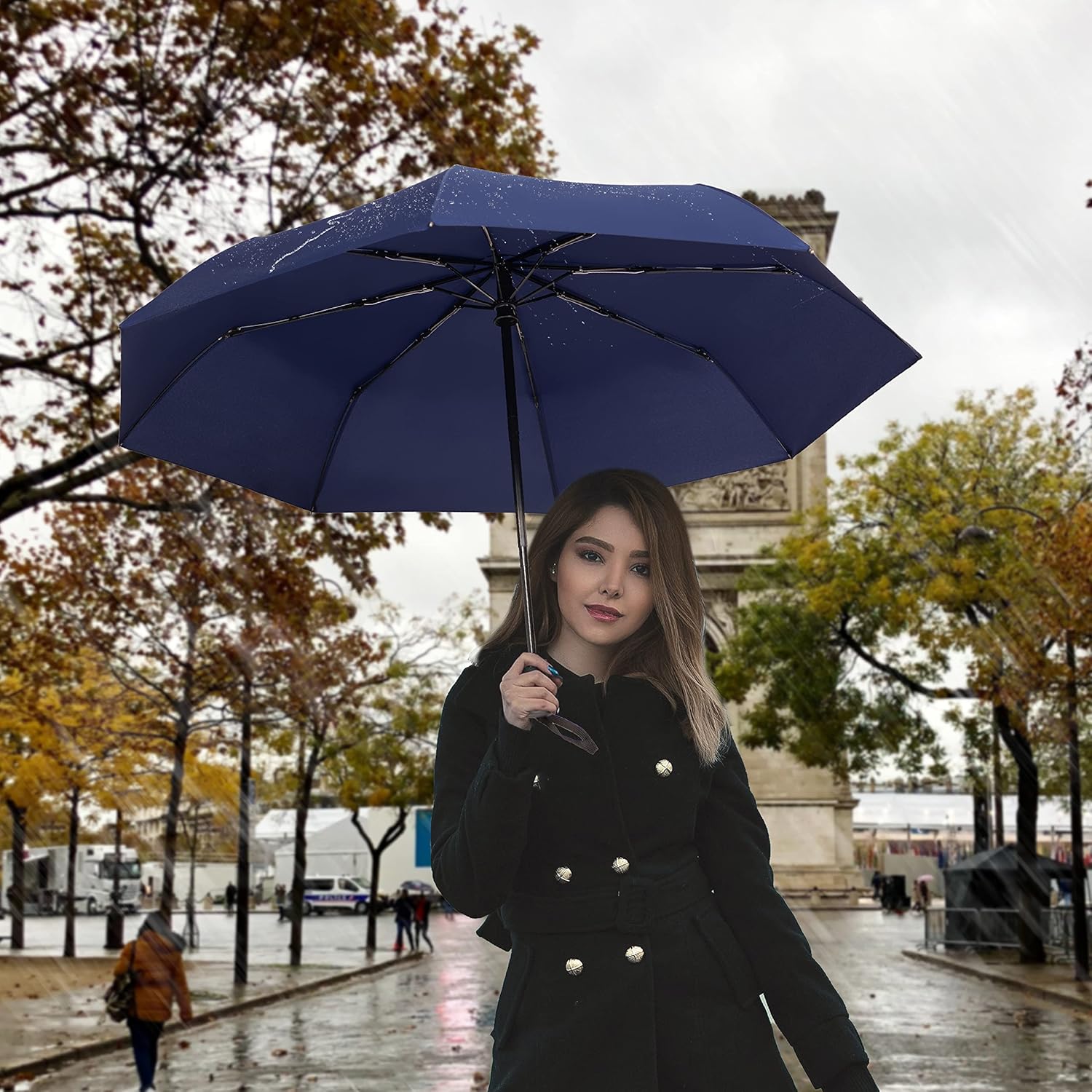 Thumbnail 4 de SYNHOK Compact Travel Folding Umbrella – Auto Open/Close, Windproof & Waterproof Mini Pocket Parasol