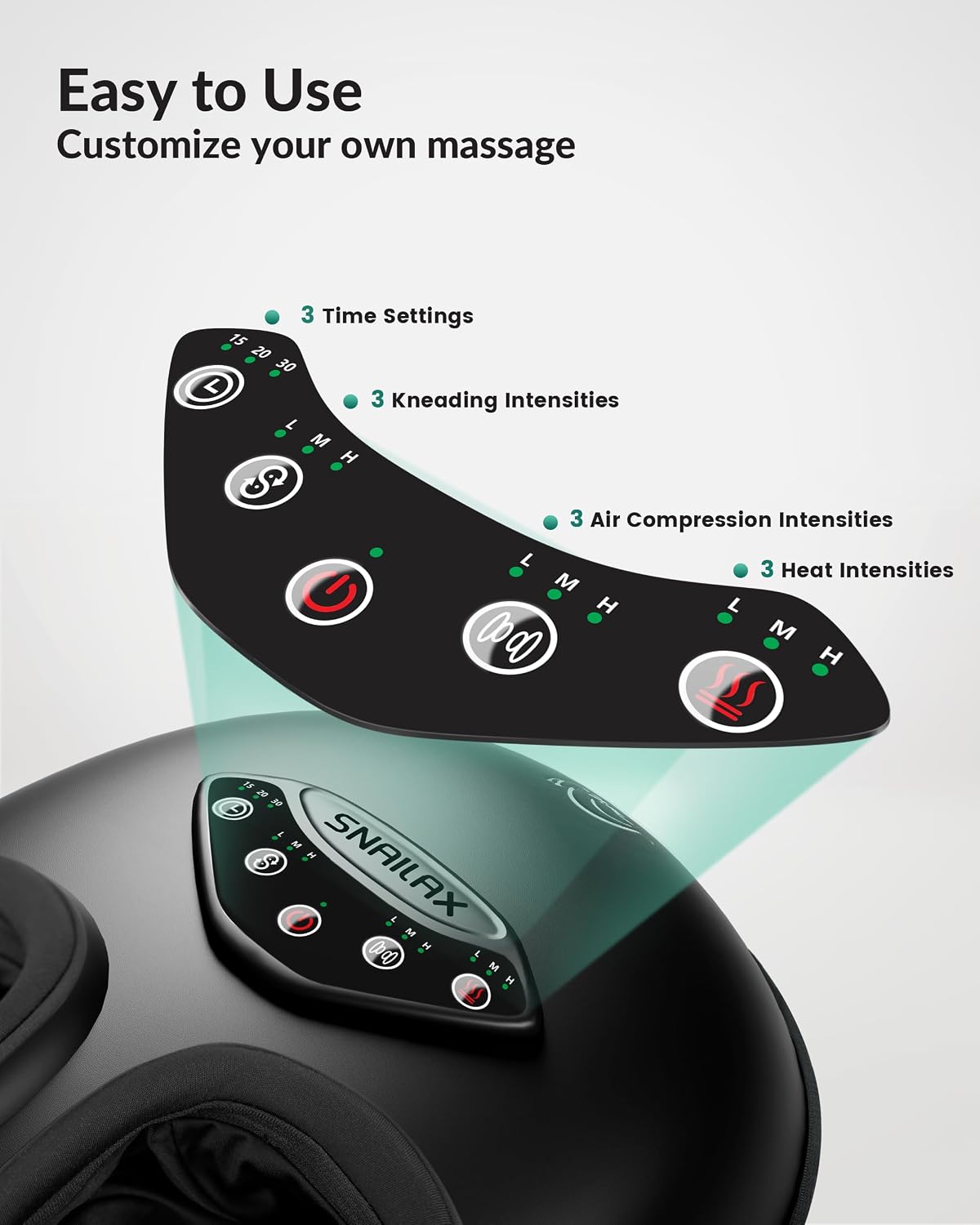 Thumbnail 4 de Snailax Shiatsu Foot Massager with Heat – Upgraded 2025 Deep Kneading Foot Massager