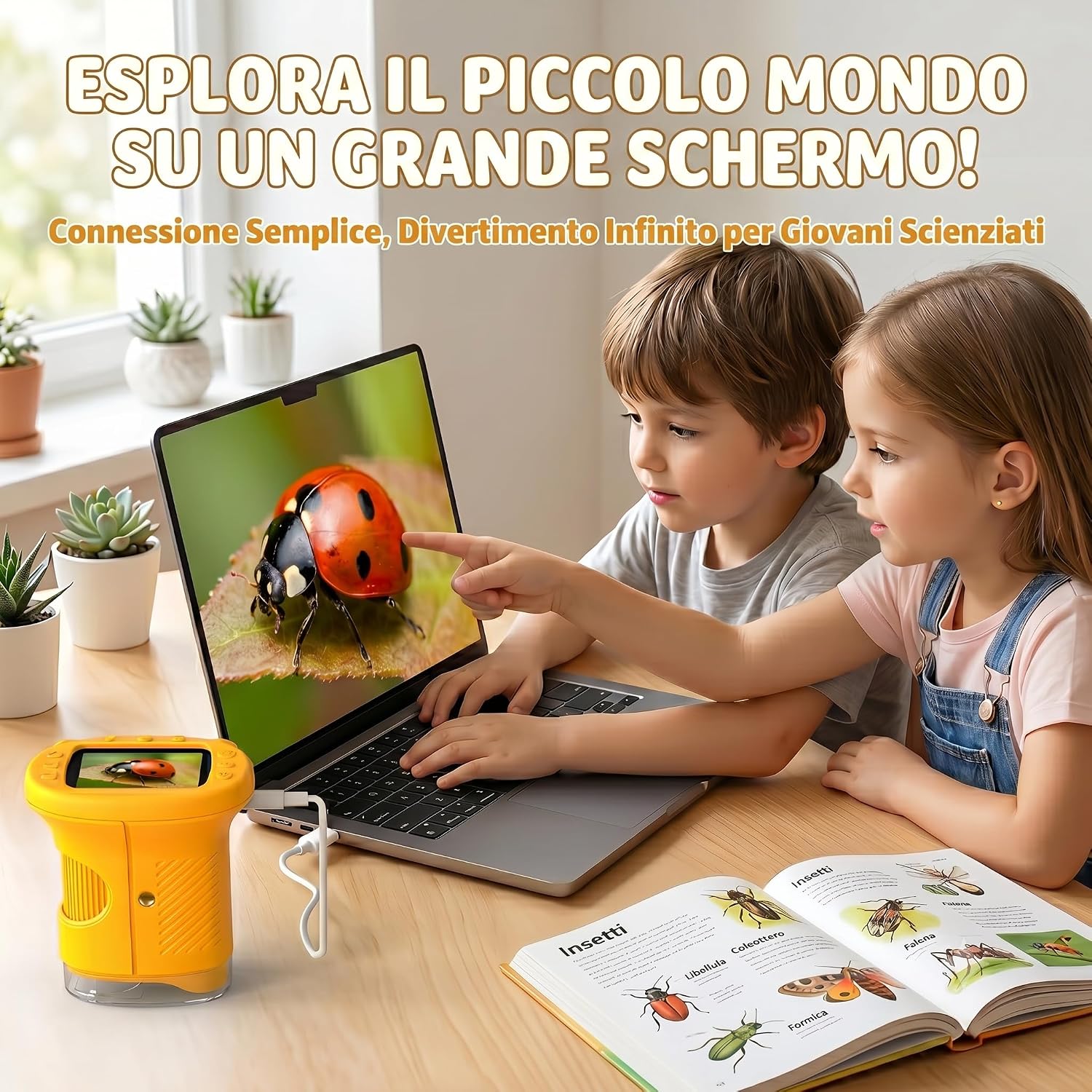 Thumbnail 6 de OAEBLLE Microscopio Bambini 4K 1000X: microscopio digitale portatile per bambini 3–12 anni