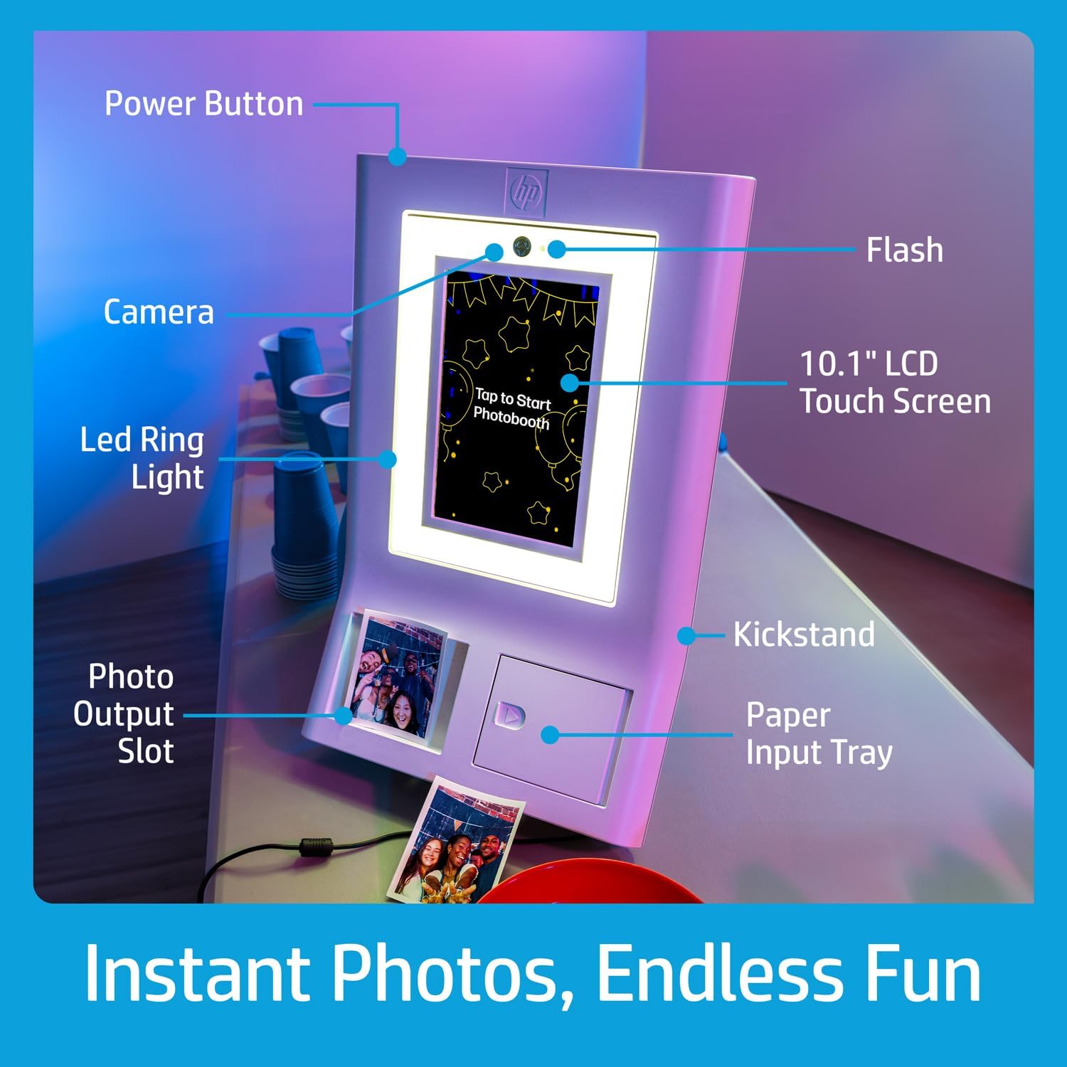 Detalle 2 de HP Sprocket Photo Booth Machine 10.1" touchscreen